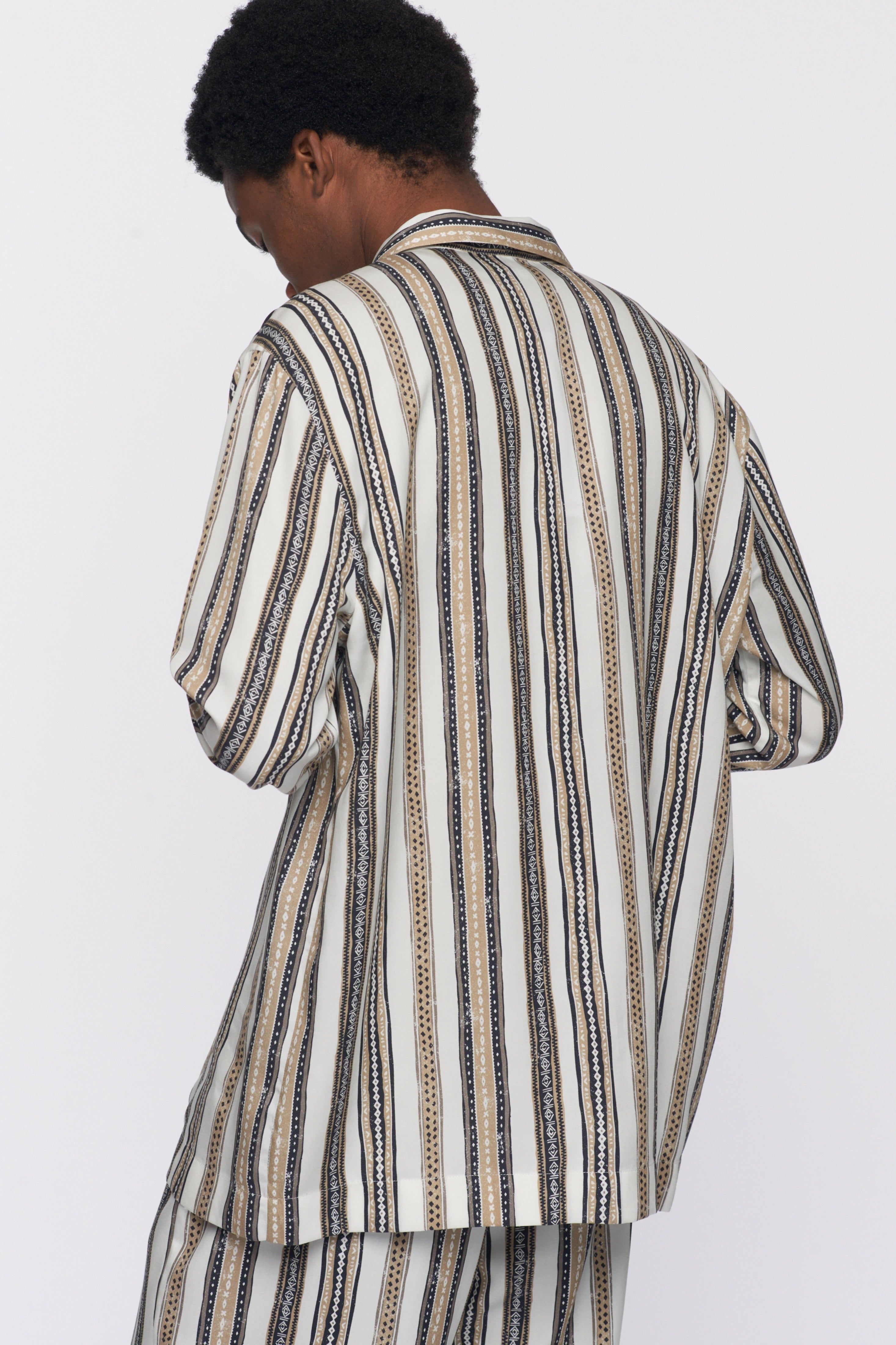 Unisex Pyjama Top in Algerian Stripe sold by Kotn product image thumbnail 4