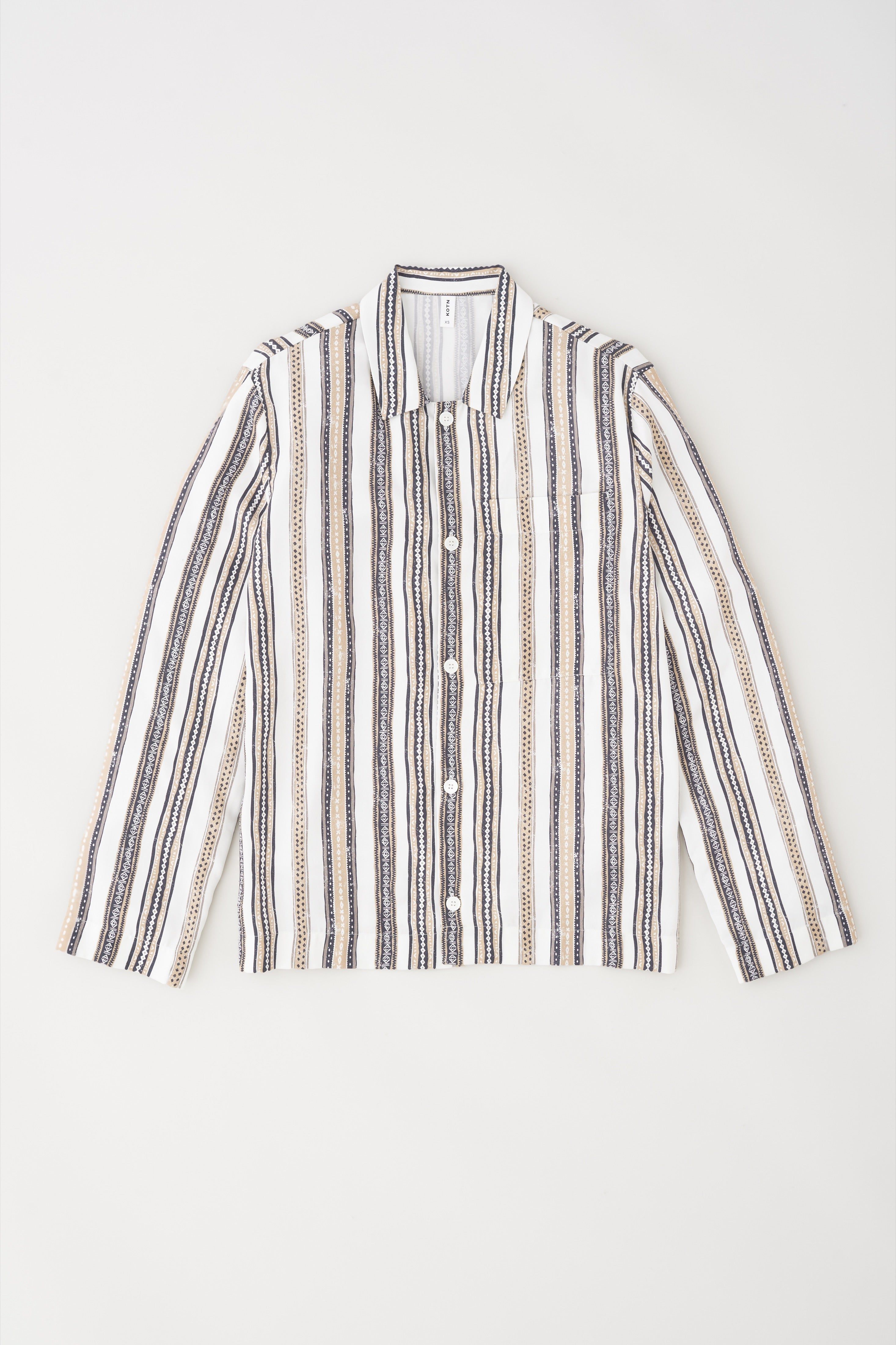 Unisex Pyjama Top in Algerian Stripe sold by Kotn product image thumbnail 6