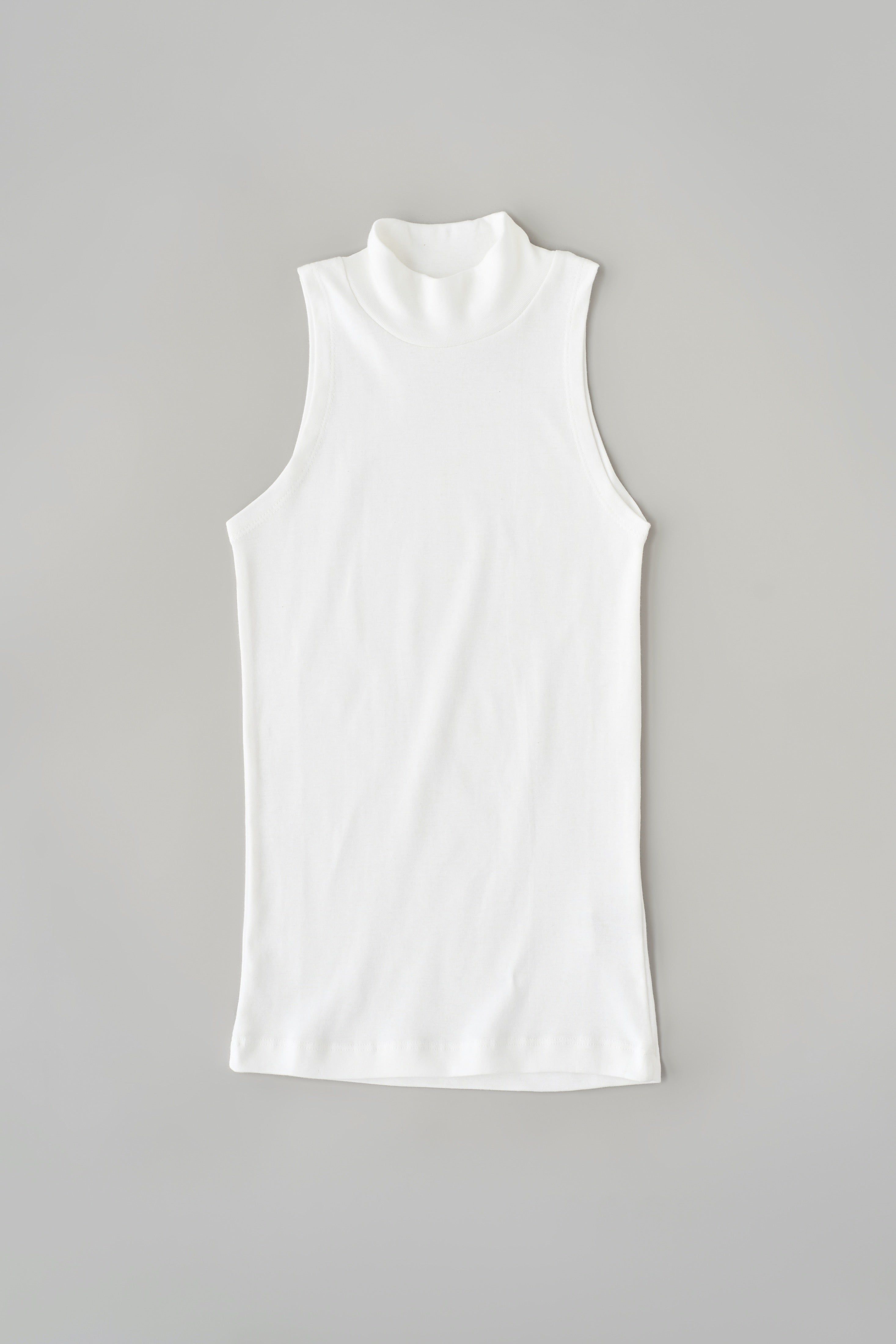 Mock Neck Tank in White sold by Kotn product image thumbnail 7