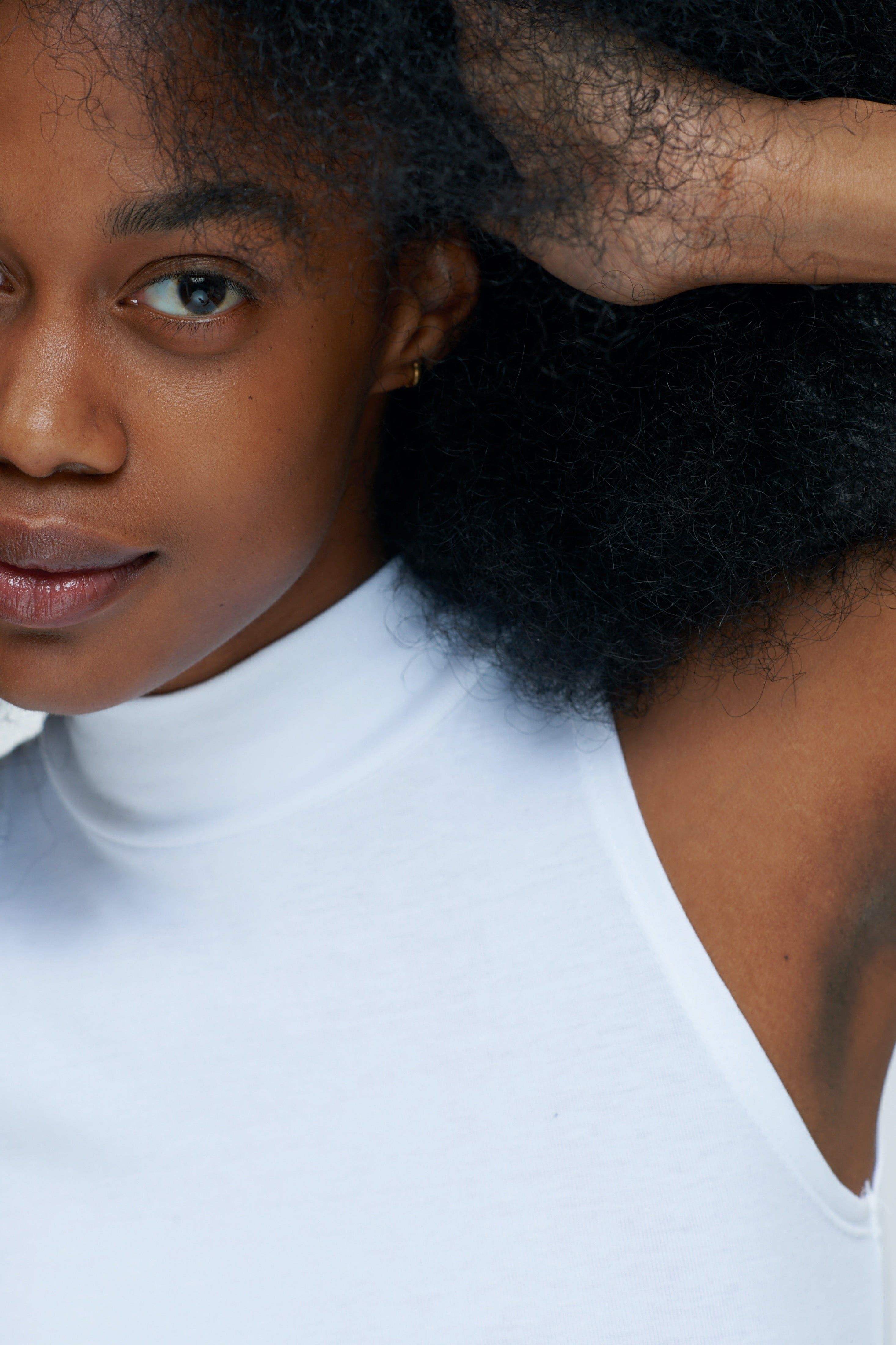 Mock Neck Tank in White sold by Kotn product image thumbnail 6