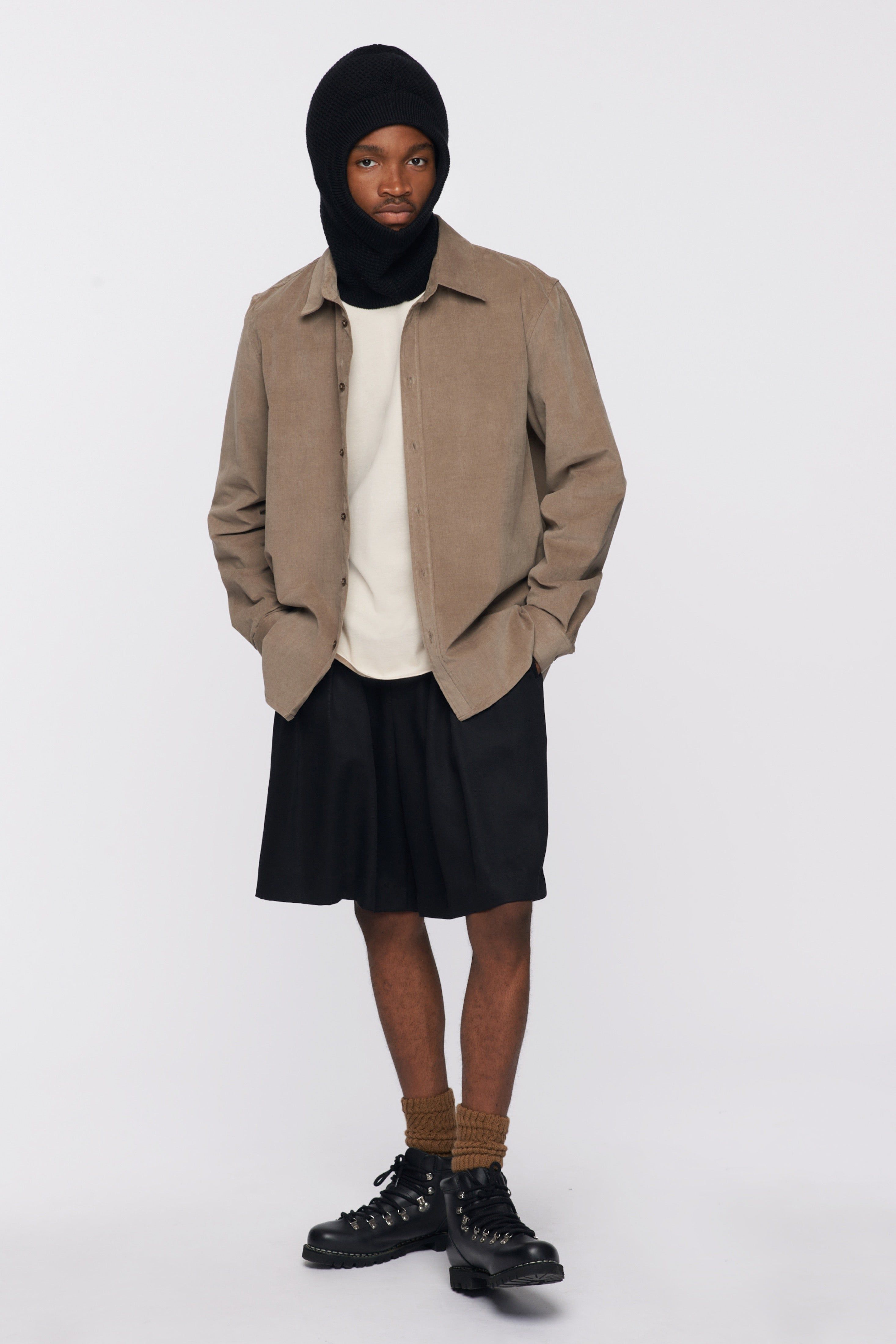 Waffle Knit Balaclava in Black sold by Kotn