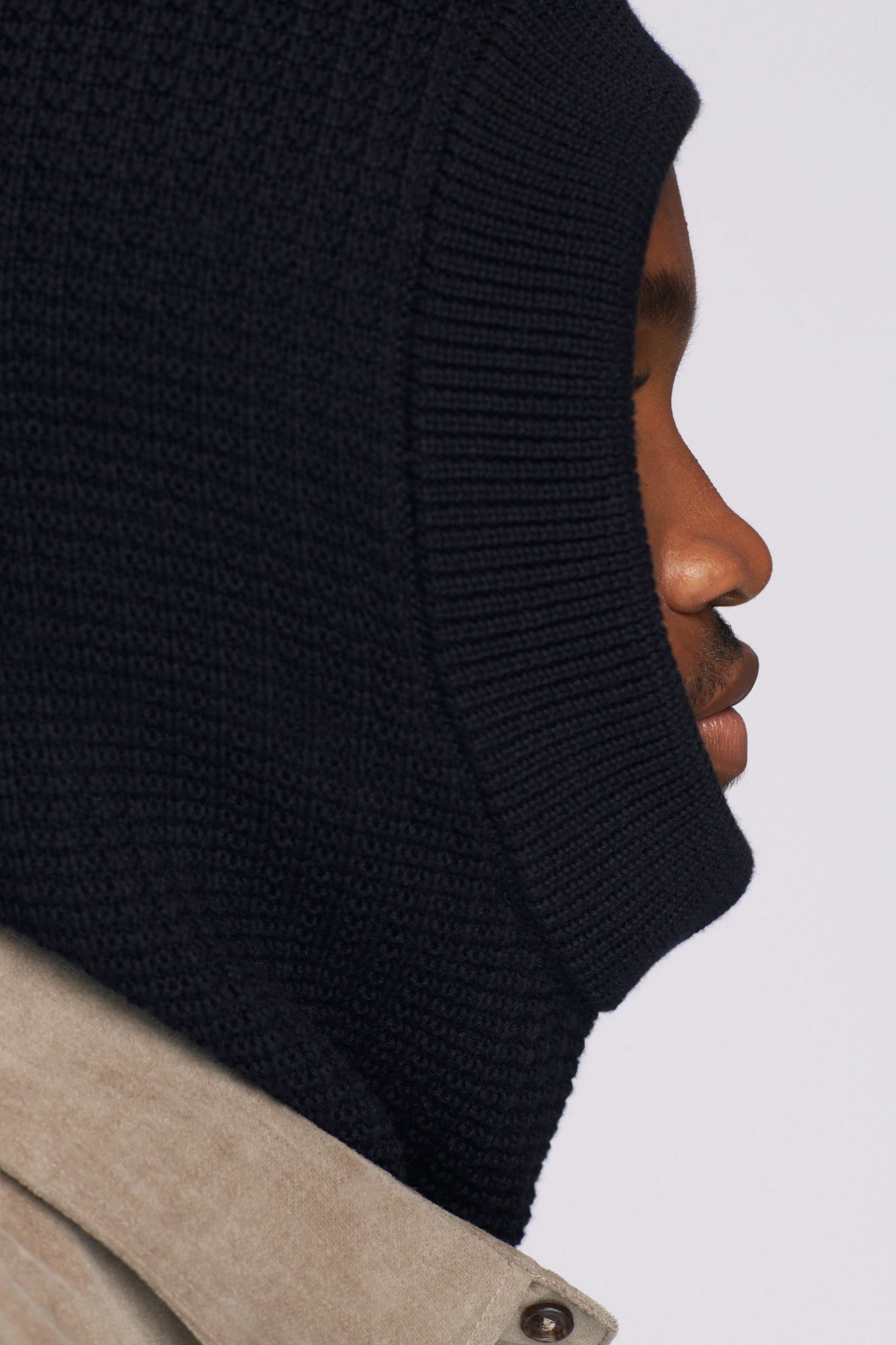 Waffle Knit Balaclava in Black sold by Kotn product image thumbnail 3