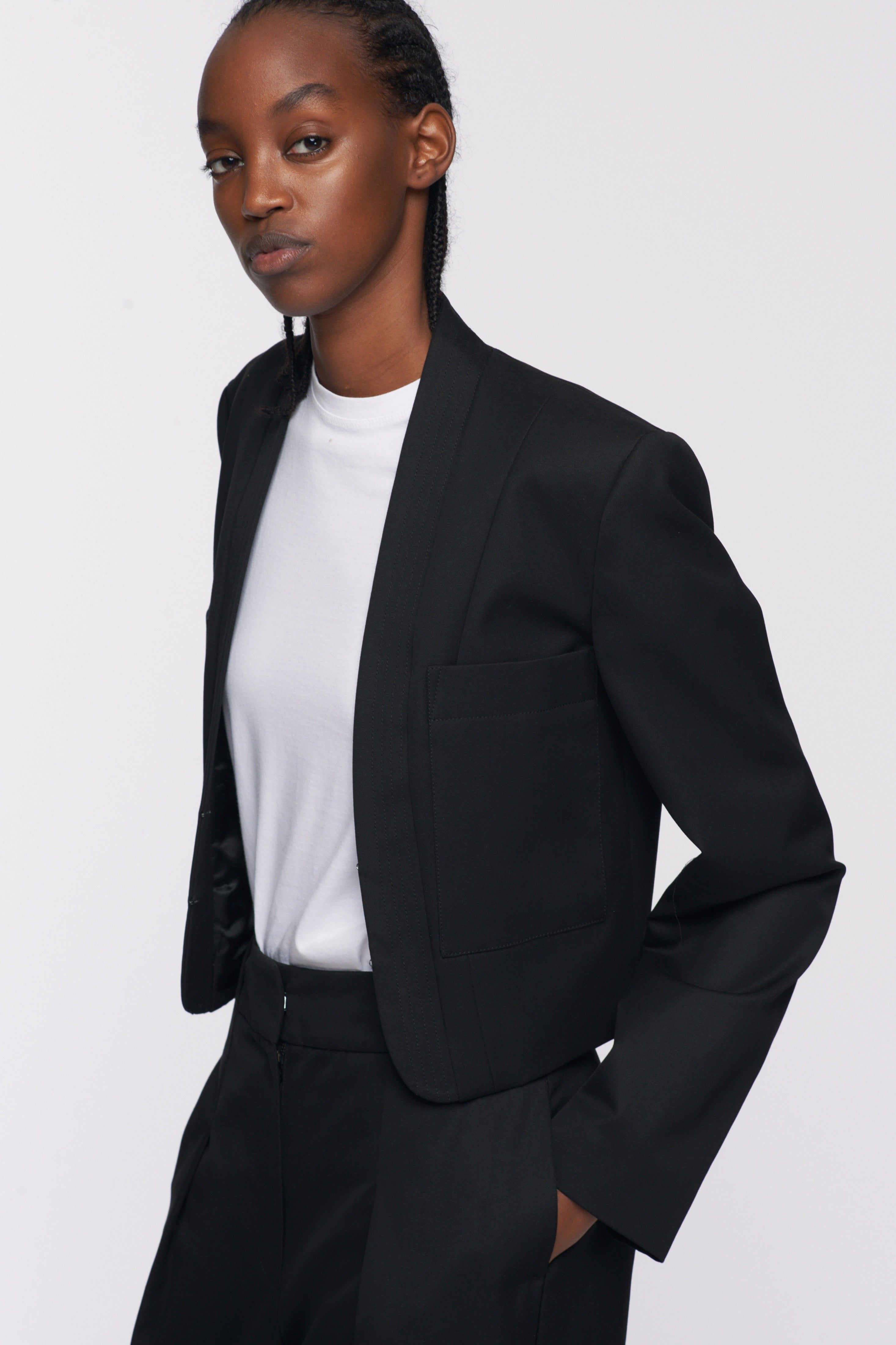 Women's Short-Waisted blazer in Black sold by Kotn product image thumbnail 2