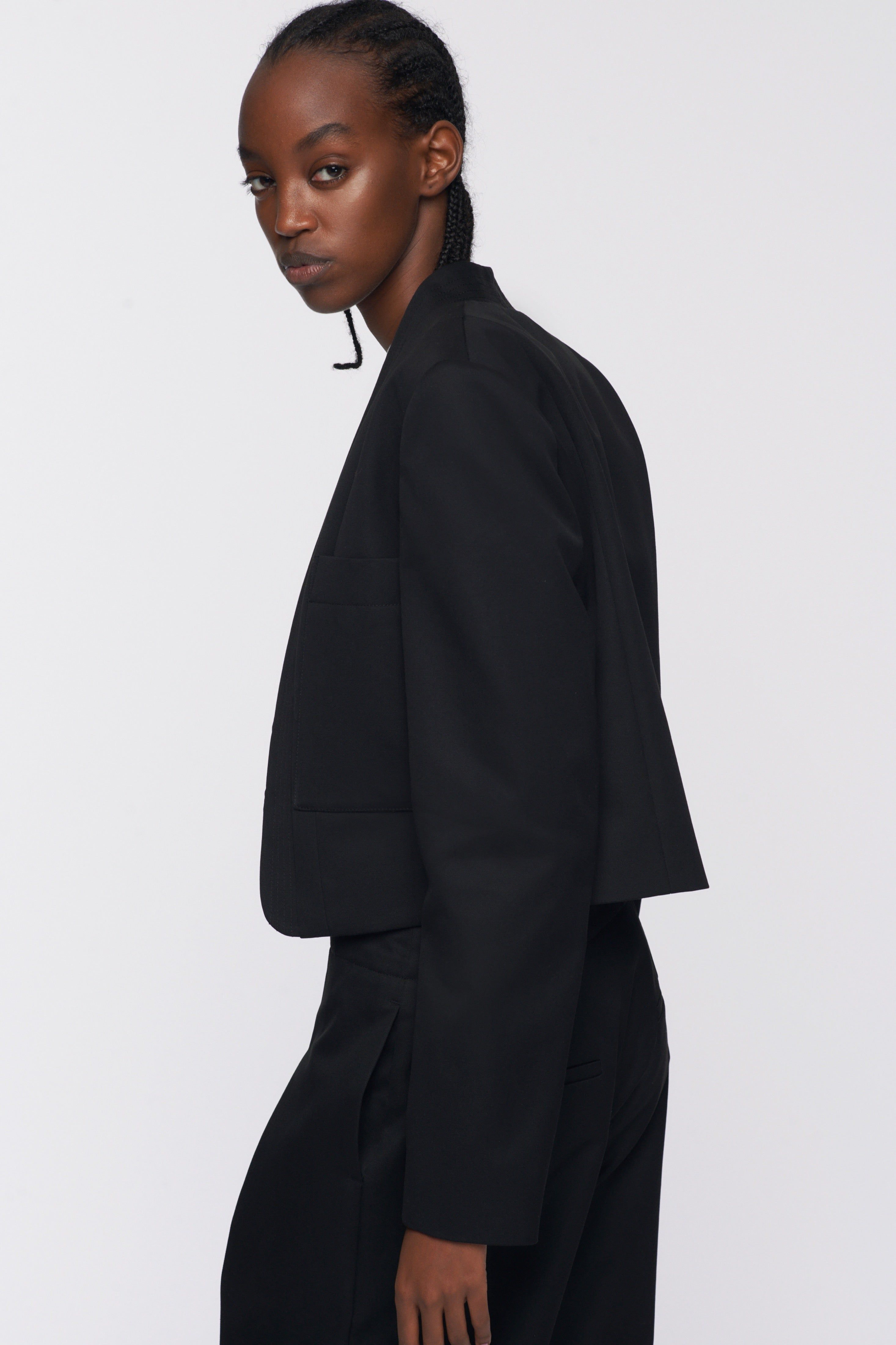 Women's Short-Waisted blazer in Black sold by Kotn product image thumbnail 3