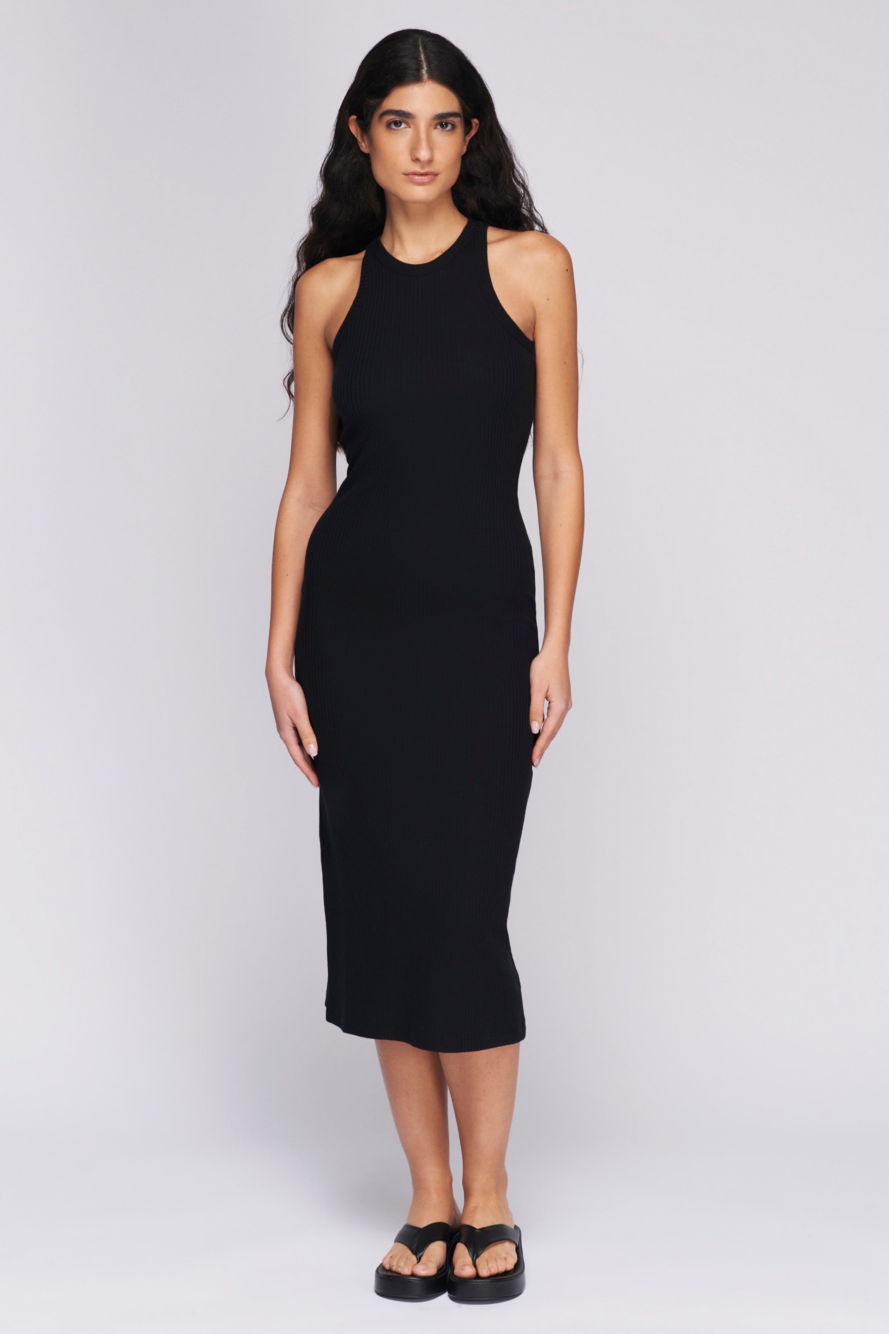 Women's 90s Tank Dress in Black sold by Kotn