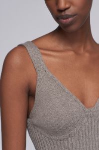 Women's Knit Crop Tank in Cappuccino sold by Kotn