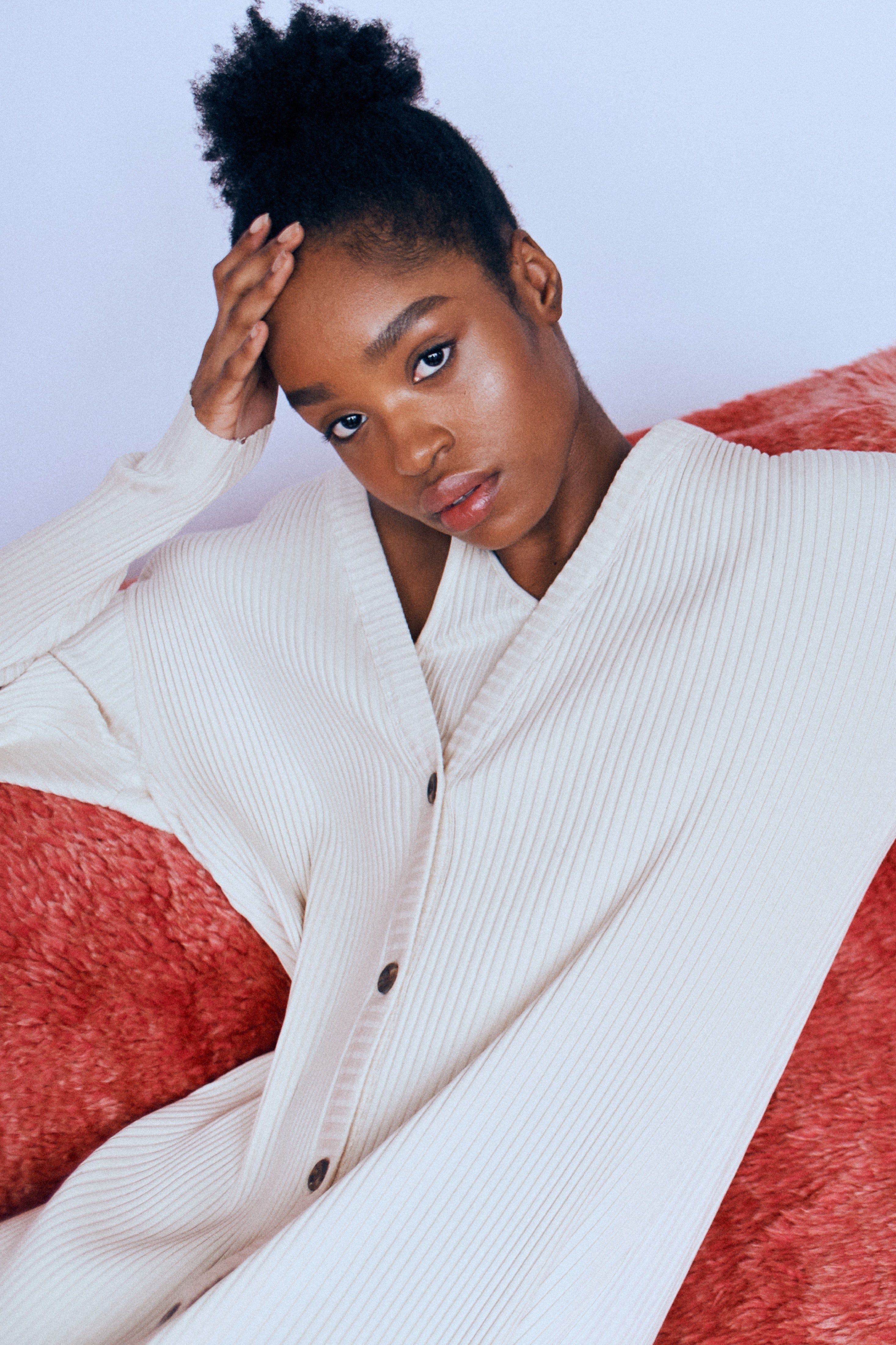 Women's Midi Ribbed Cardigan in Natural sold by Kotn product image thumbnail 2