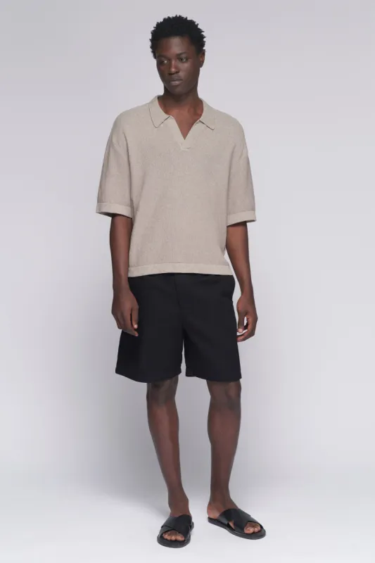 Men's Twill Shorts in Black sold by Kotn