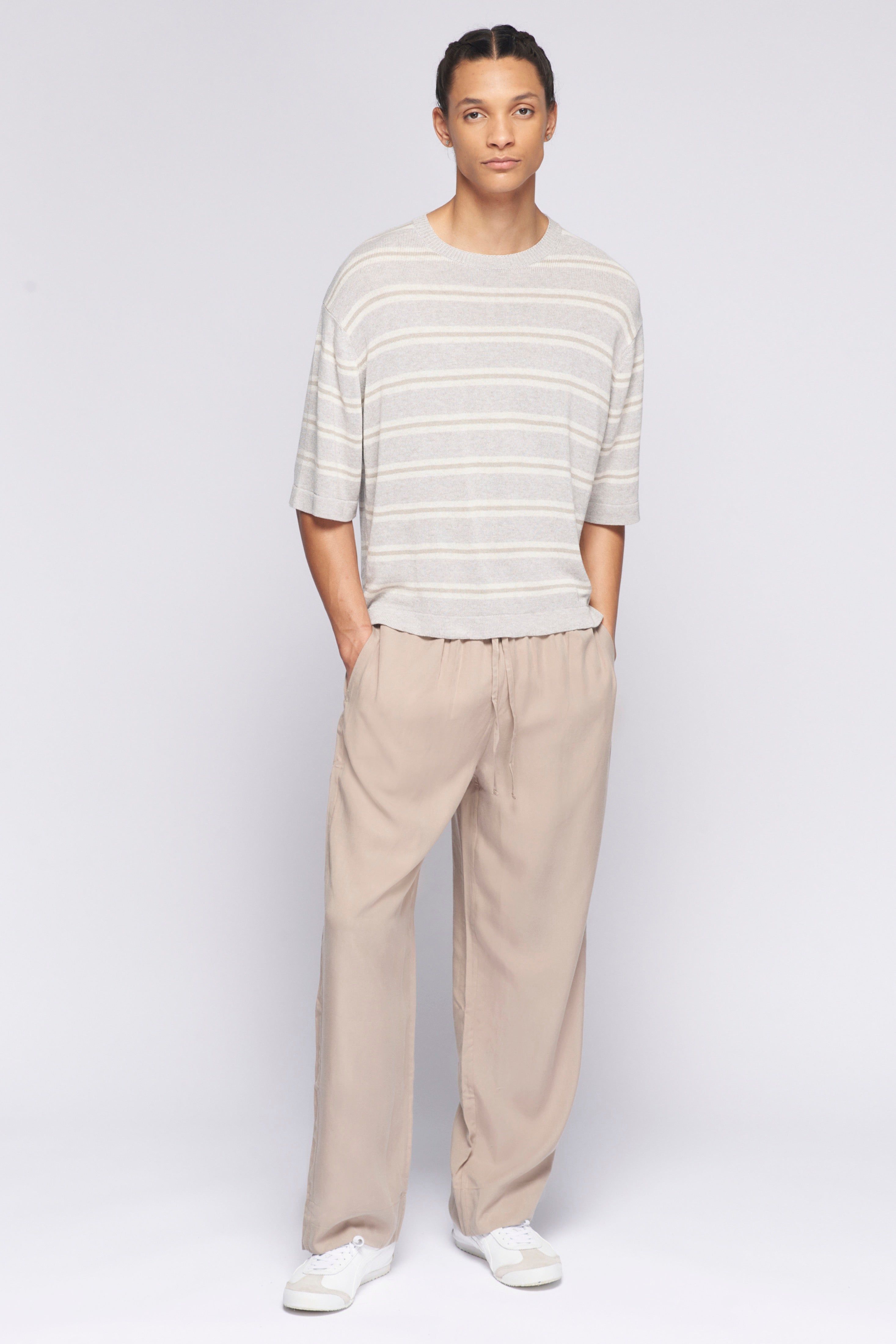 Men's Fine Knit Crew in Lino Mix sold by Kotn