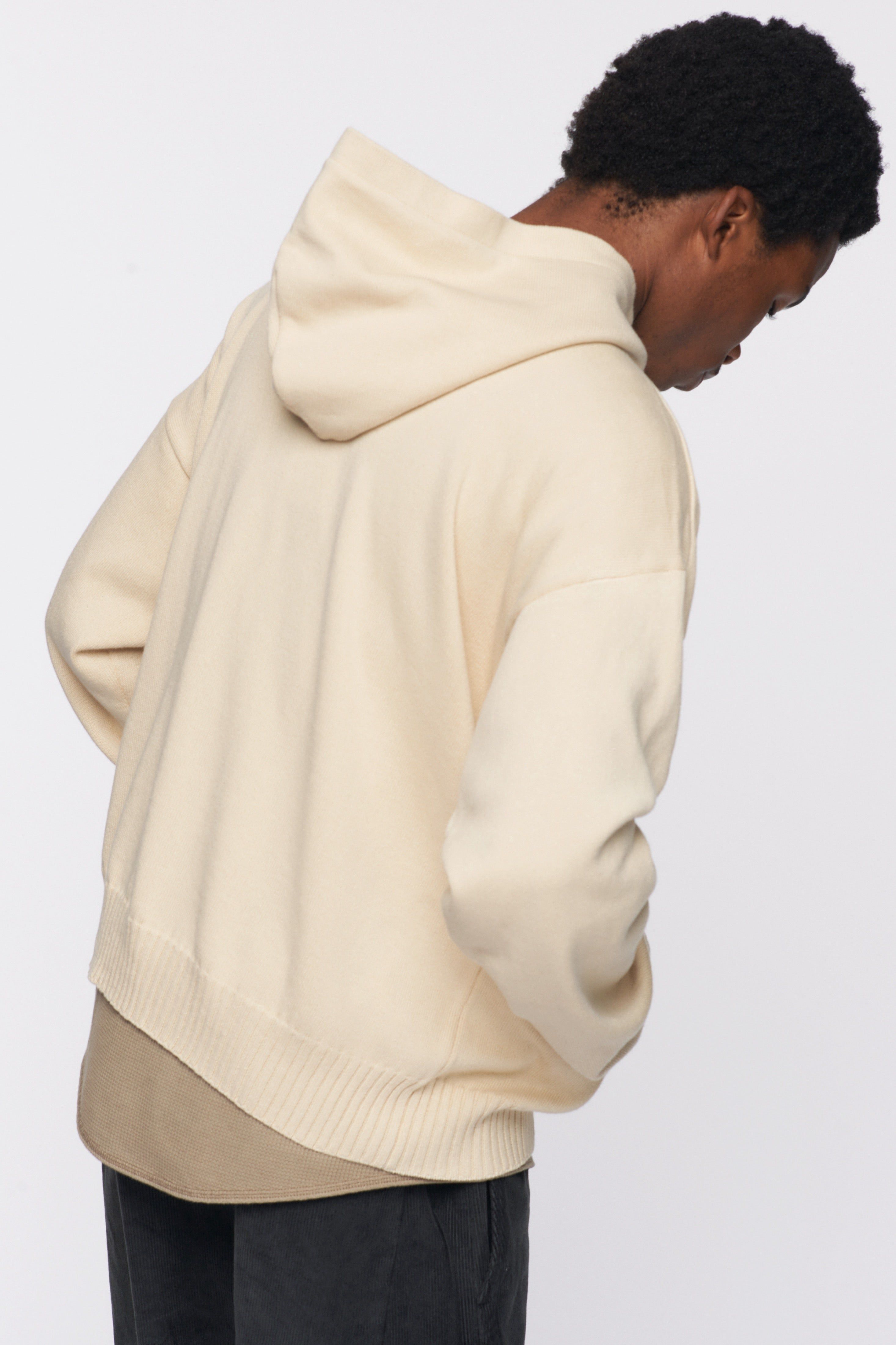 Unisex Fine Knit Hoodie in Alabaster sold by Kotn product image thumbnail 5