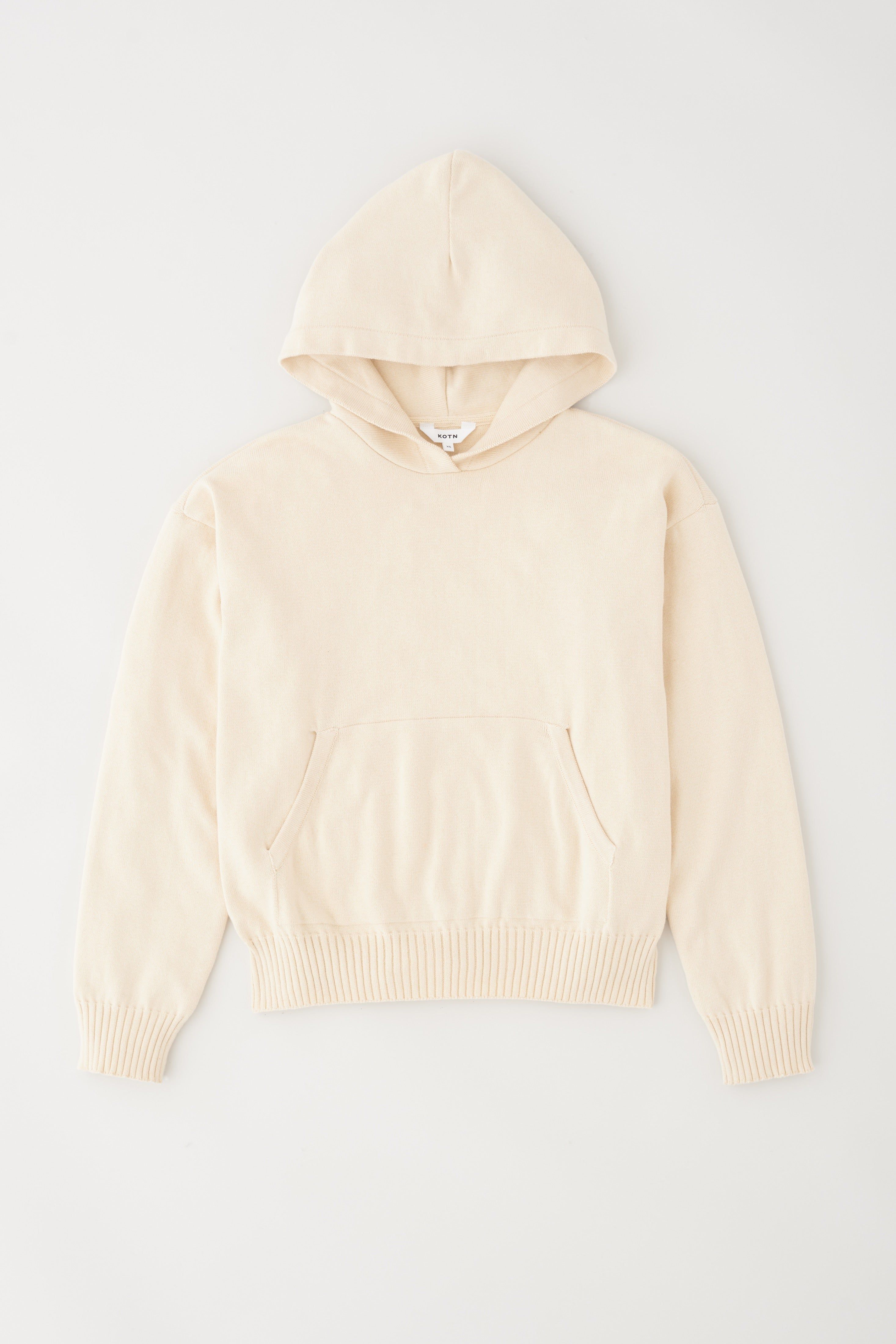 Unisex Fine Knit Hoodie in Alabaster sold by Kotn product image thumbnail 8