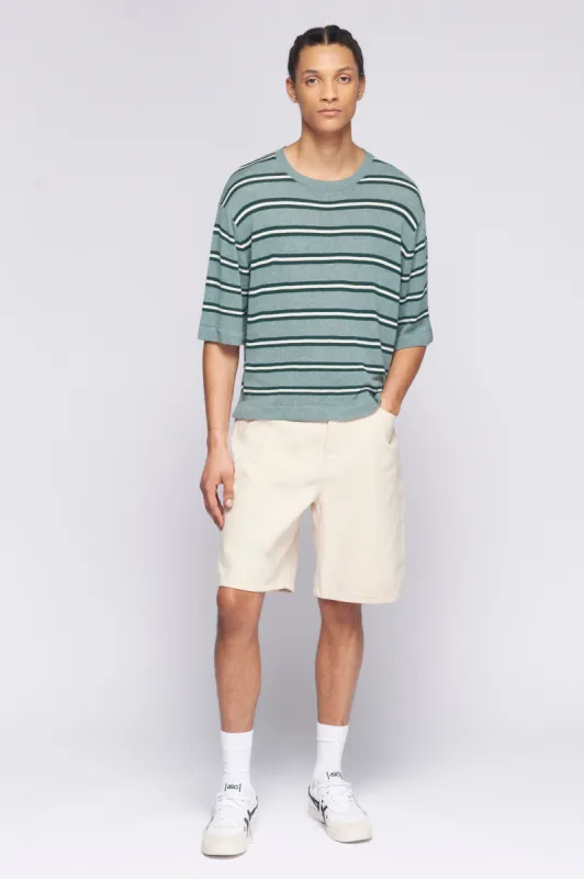 Men's Fine Knit Crew in Spruce Mix sold by Kotn