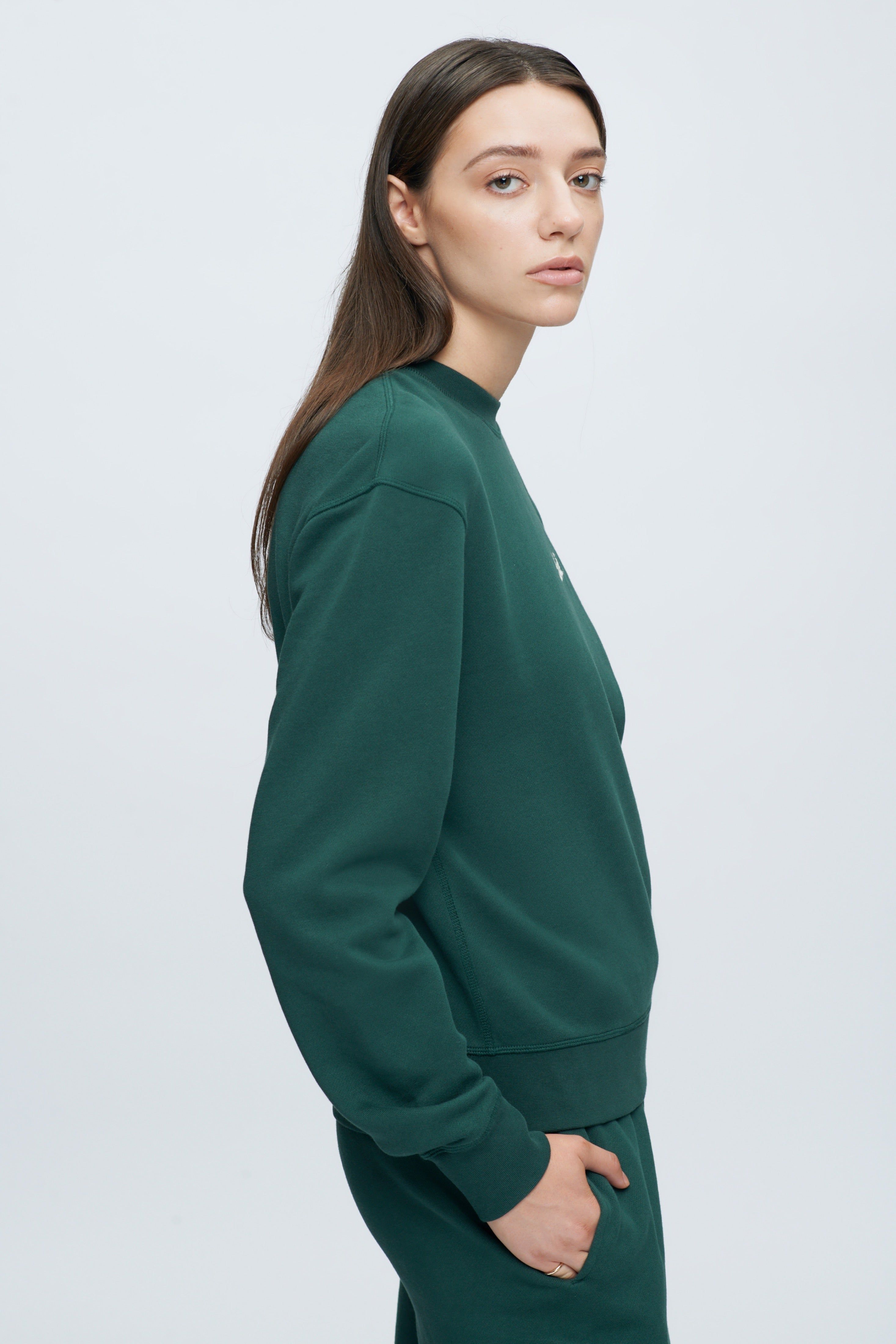 Women's Logo Sweatshirt in Racing Green sold by Kotn product image thumbnail 3