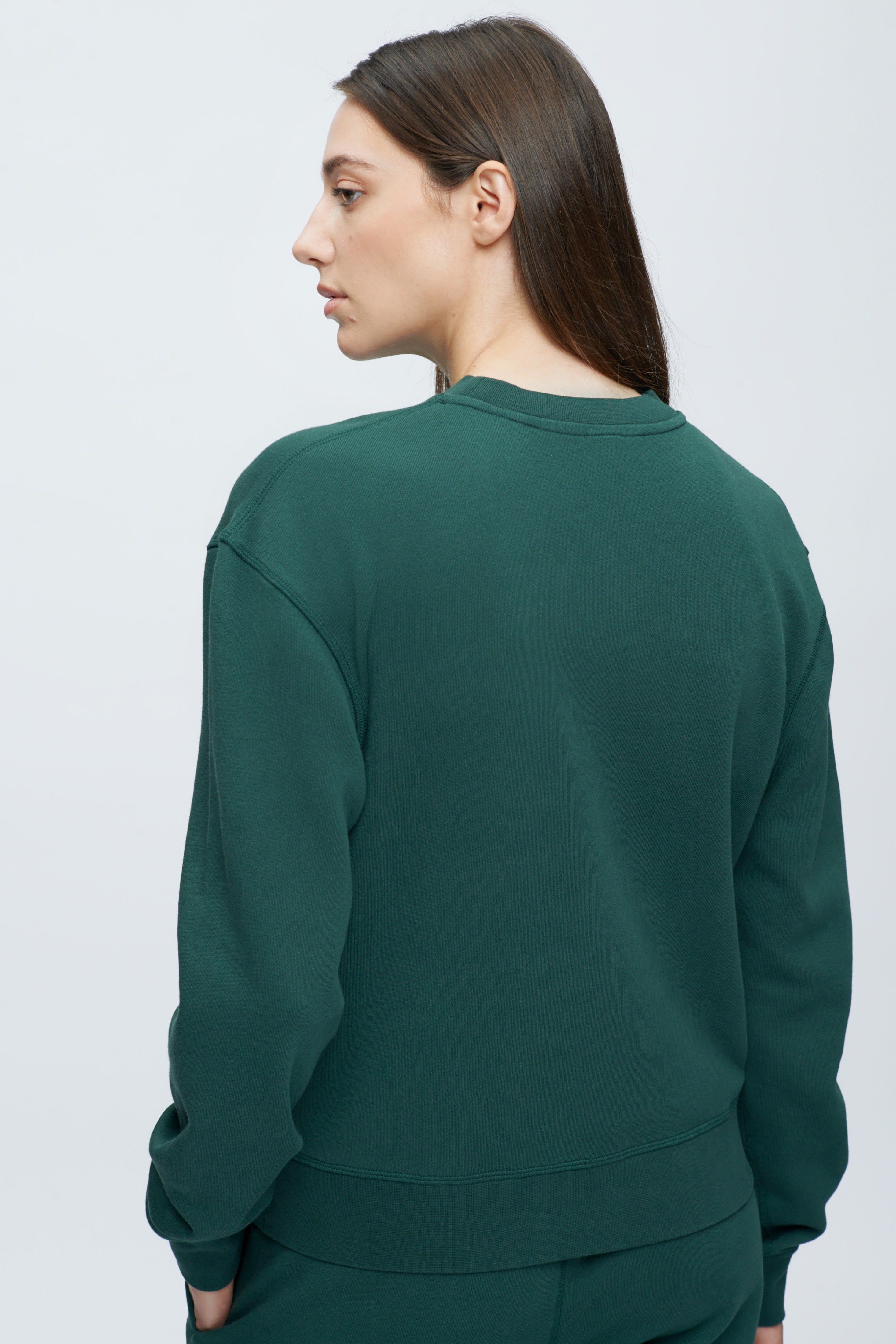 Women's Logo Sweatshirt in Racing Green sold by Kotn product image thumbnail 4