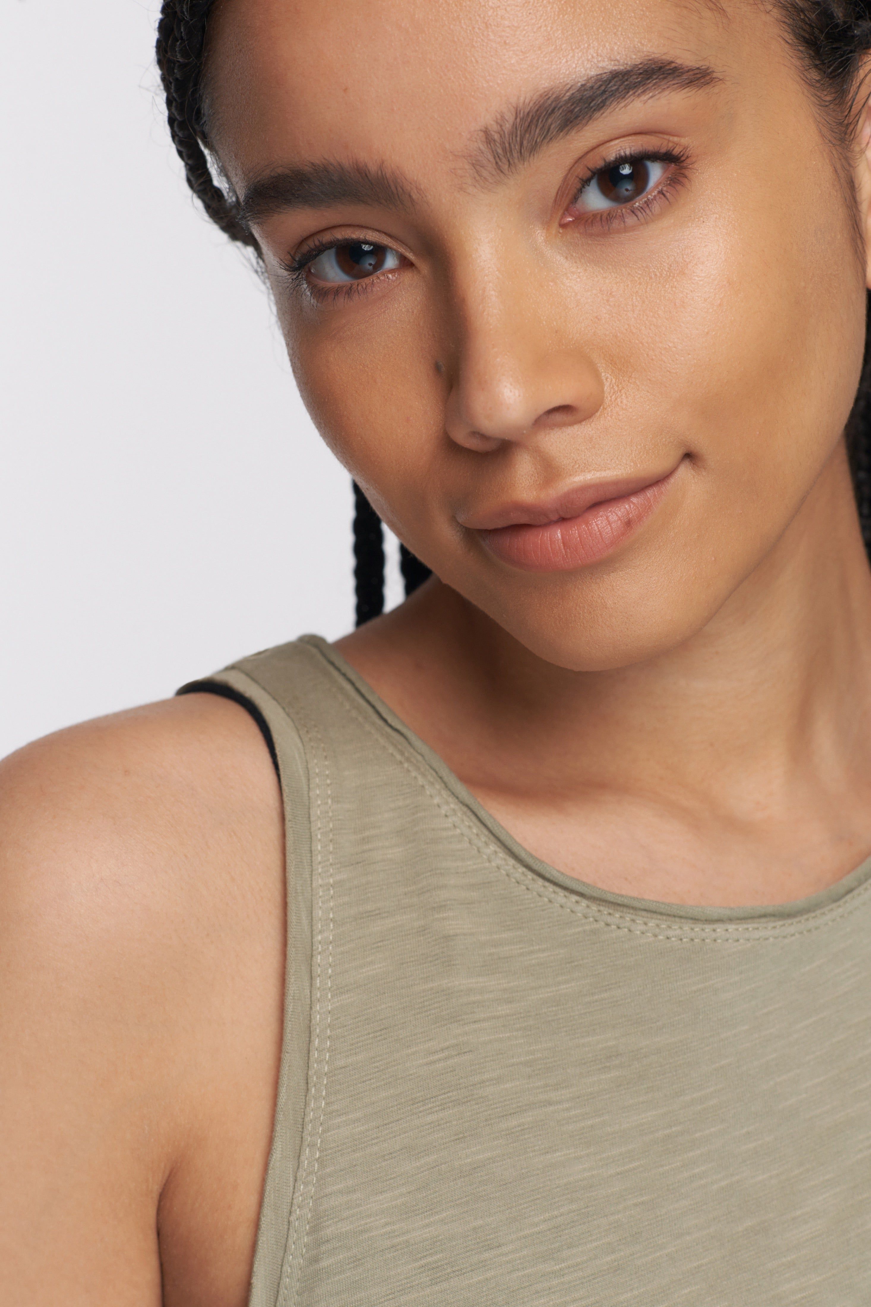 Women's Raw Edge Tank in Fog sold by Kotn product image thumbnail 4