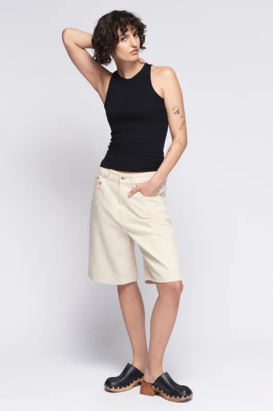 Women's High Neck Tank in Black sold by Kotn