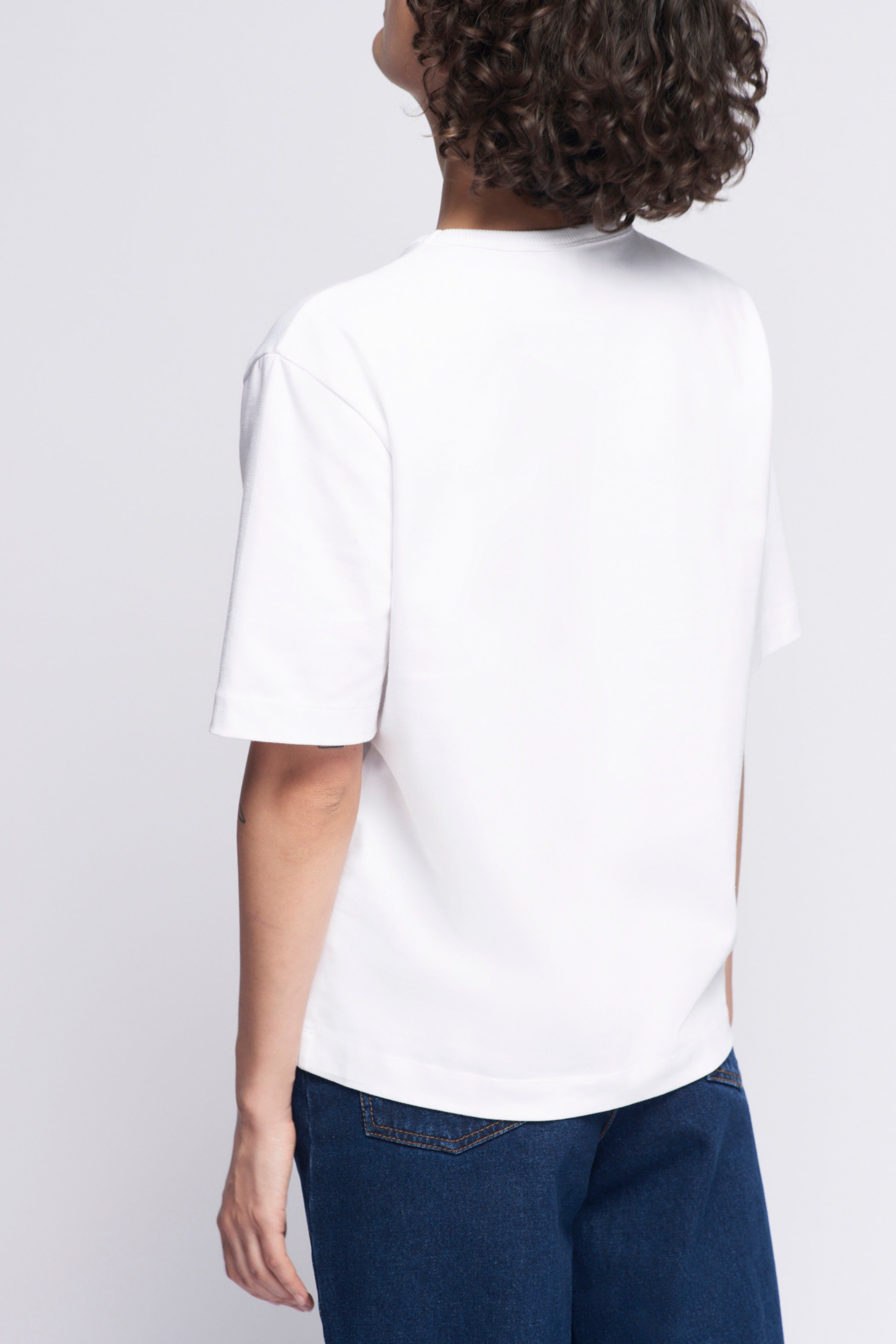 Unisex Heavyweight Box Crew in White sold by Kotn product image thumbnail 6