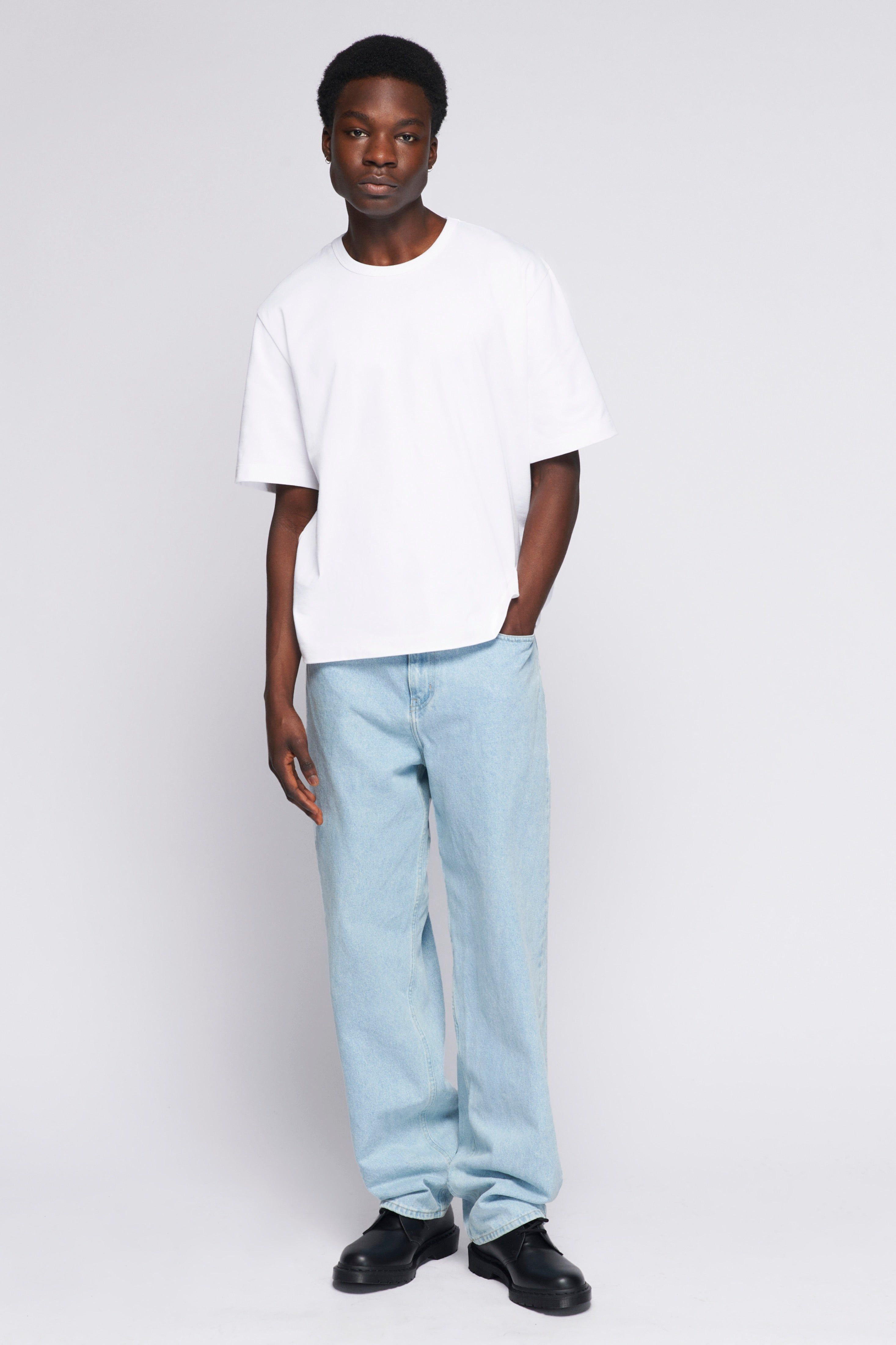 Unisex Heavyweight Box Crew in White sold by Kotn