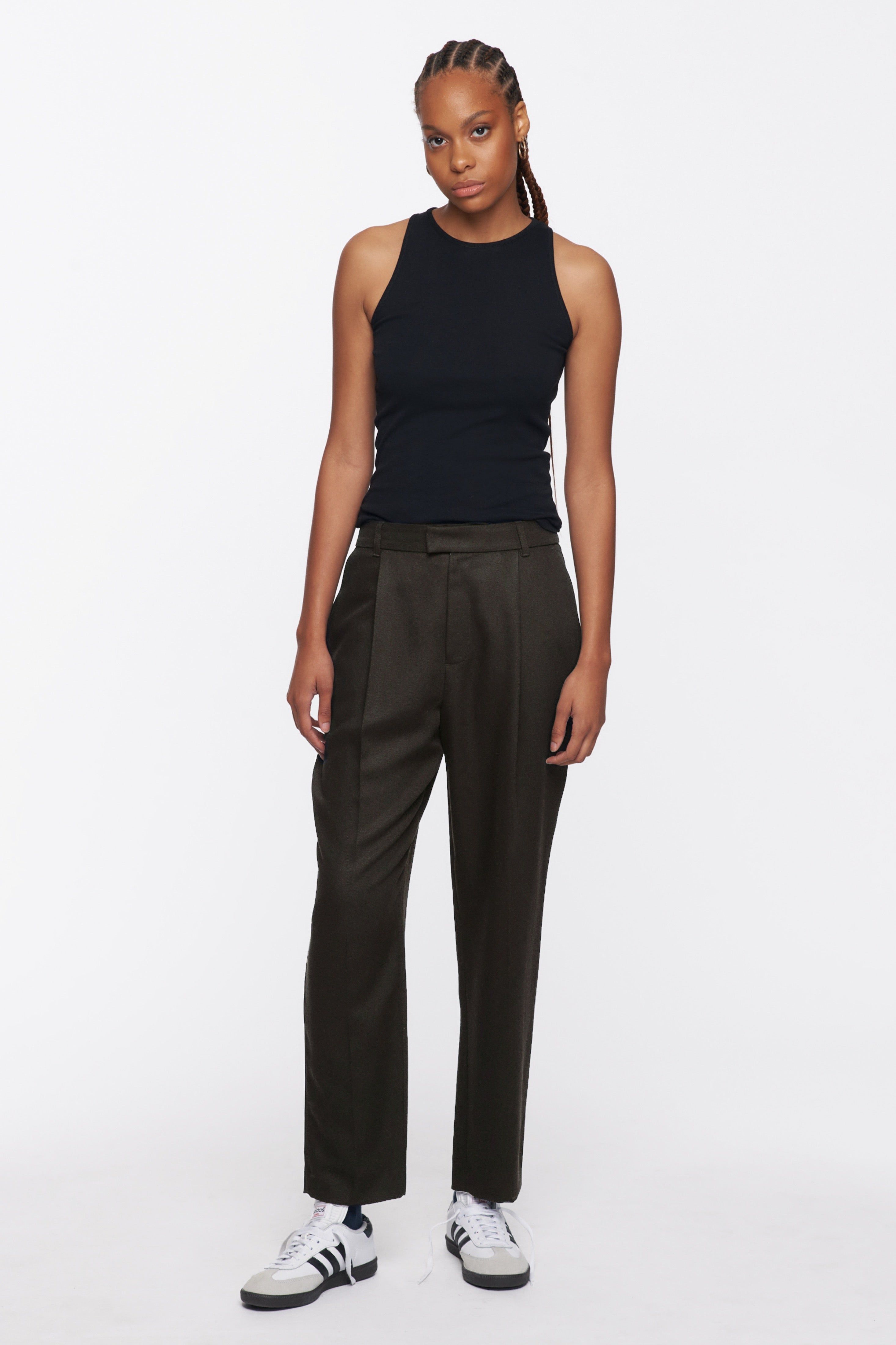 Women's Port Trouser in Turkish Coffee sold by Kotn