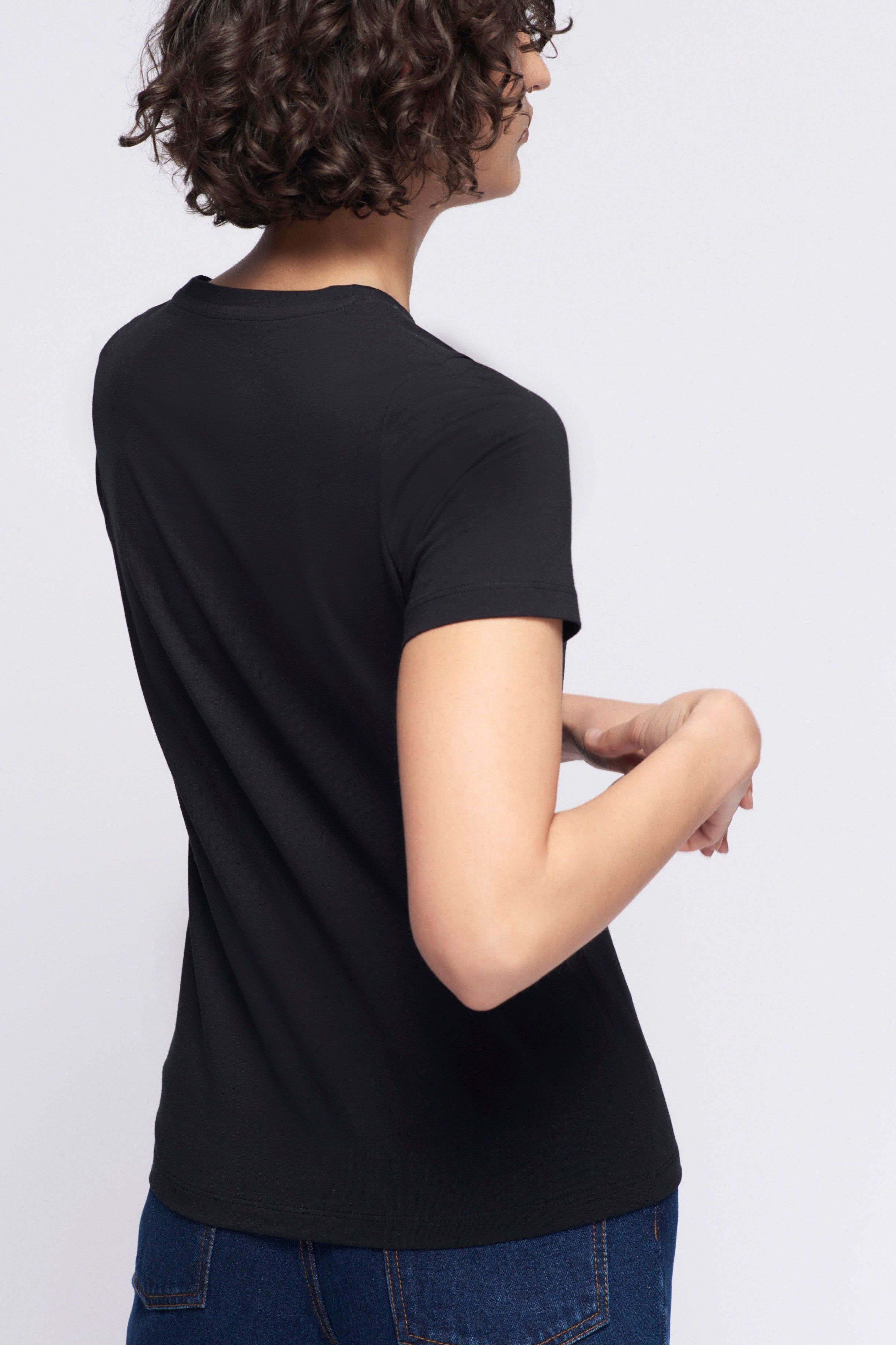 Women's Essential Crew in Black sold by Kotn product image thumbnail 3