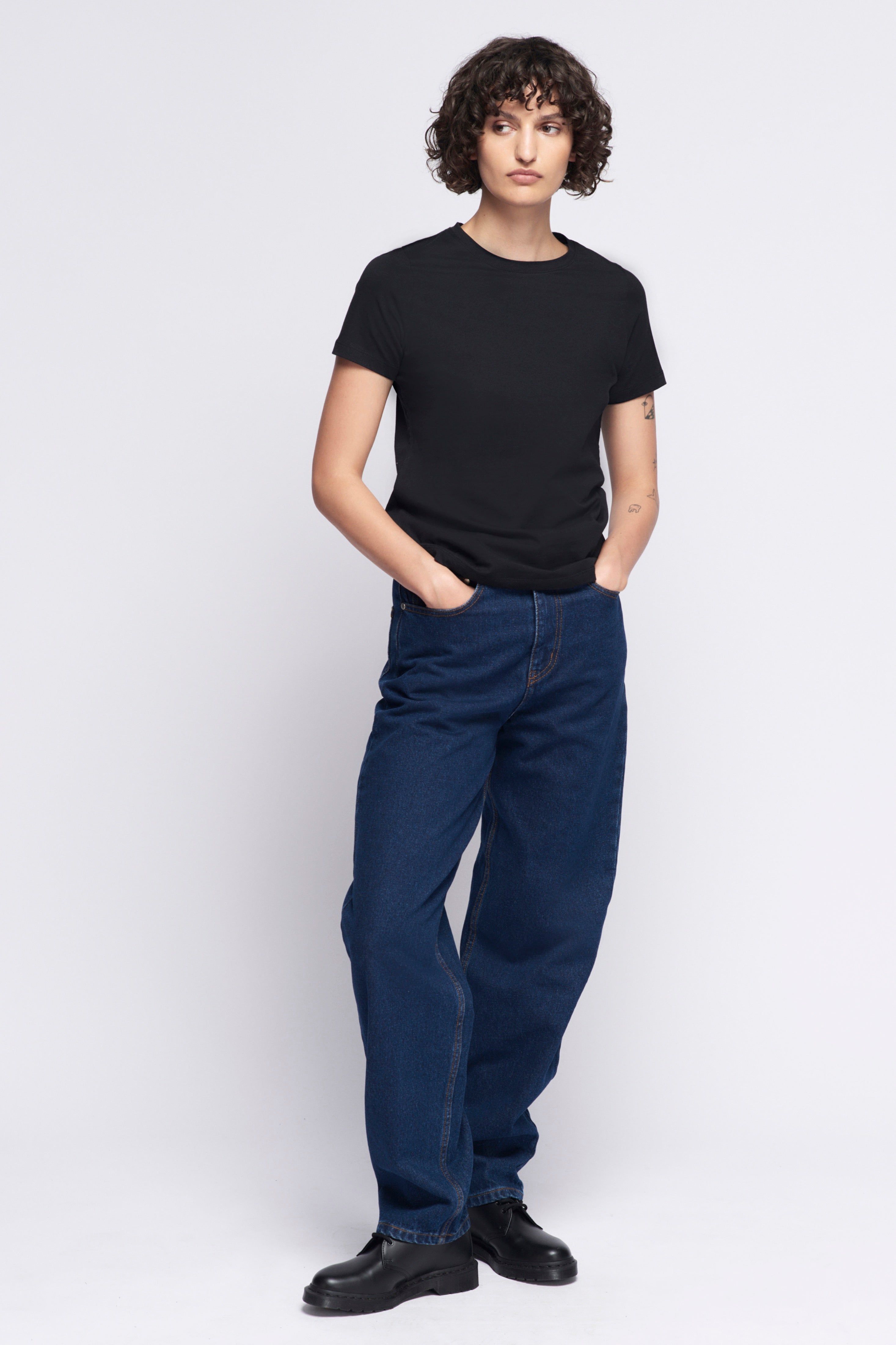 Women's Essential Crew in Black sold by Kotn