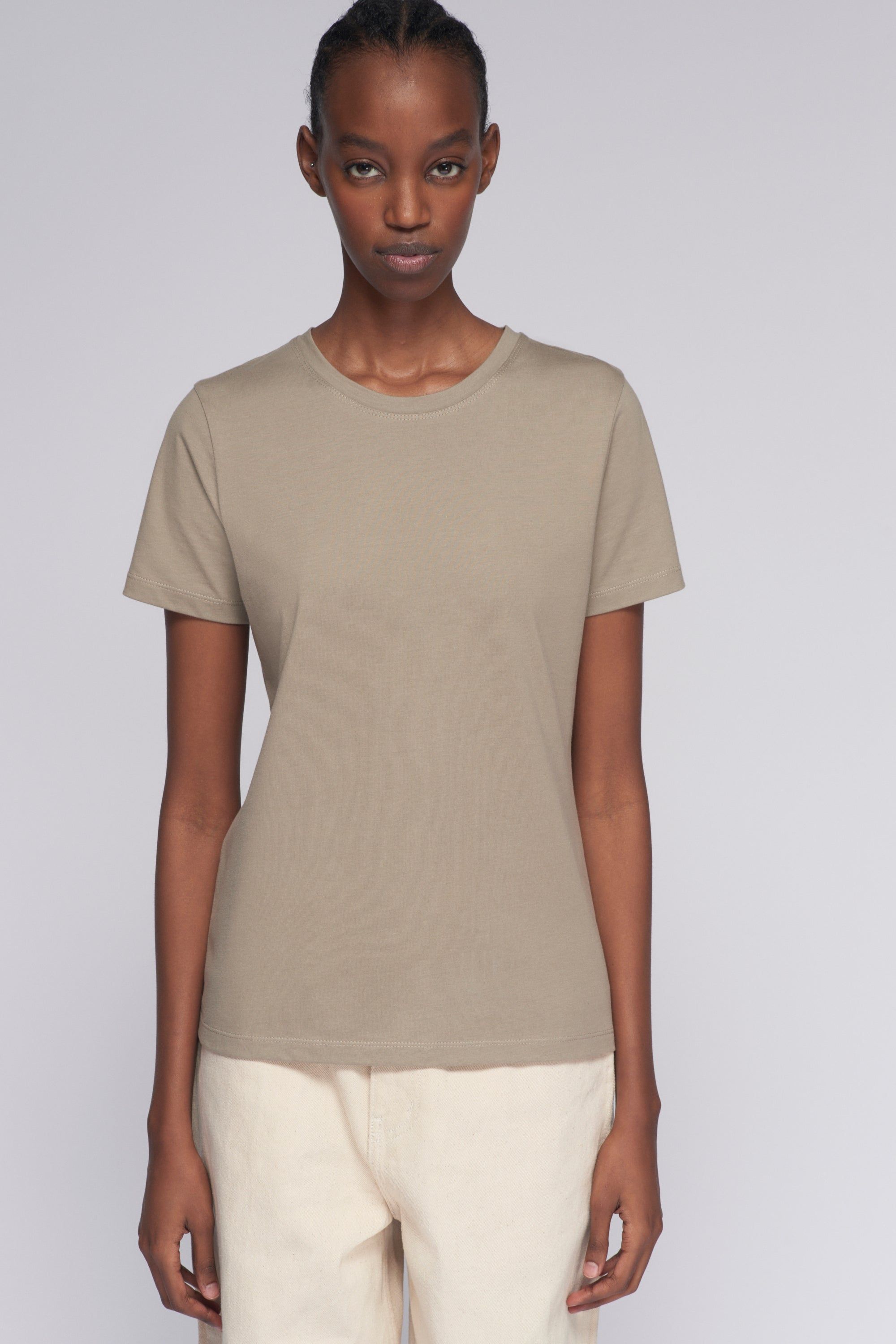 Women's Essential Crew in Porcini sold by Kotn product image thumbnail 2