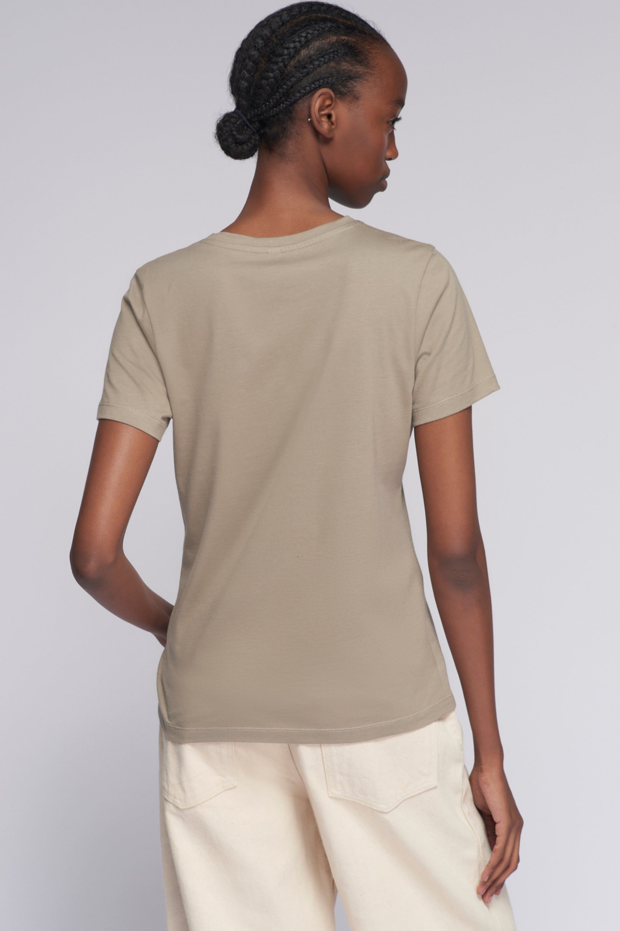 Women's Essential Crew in Porcini sold by Kotn product image thumbnail 3