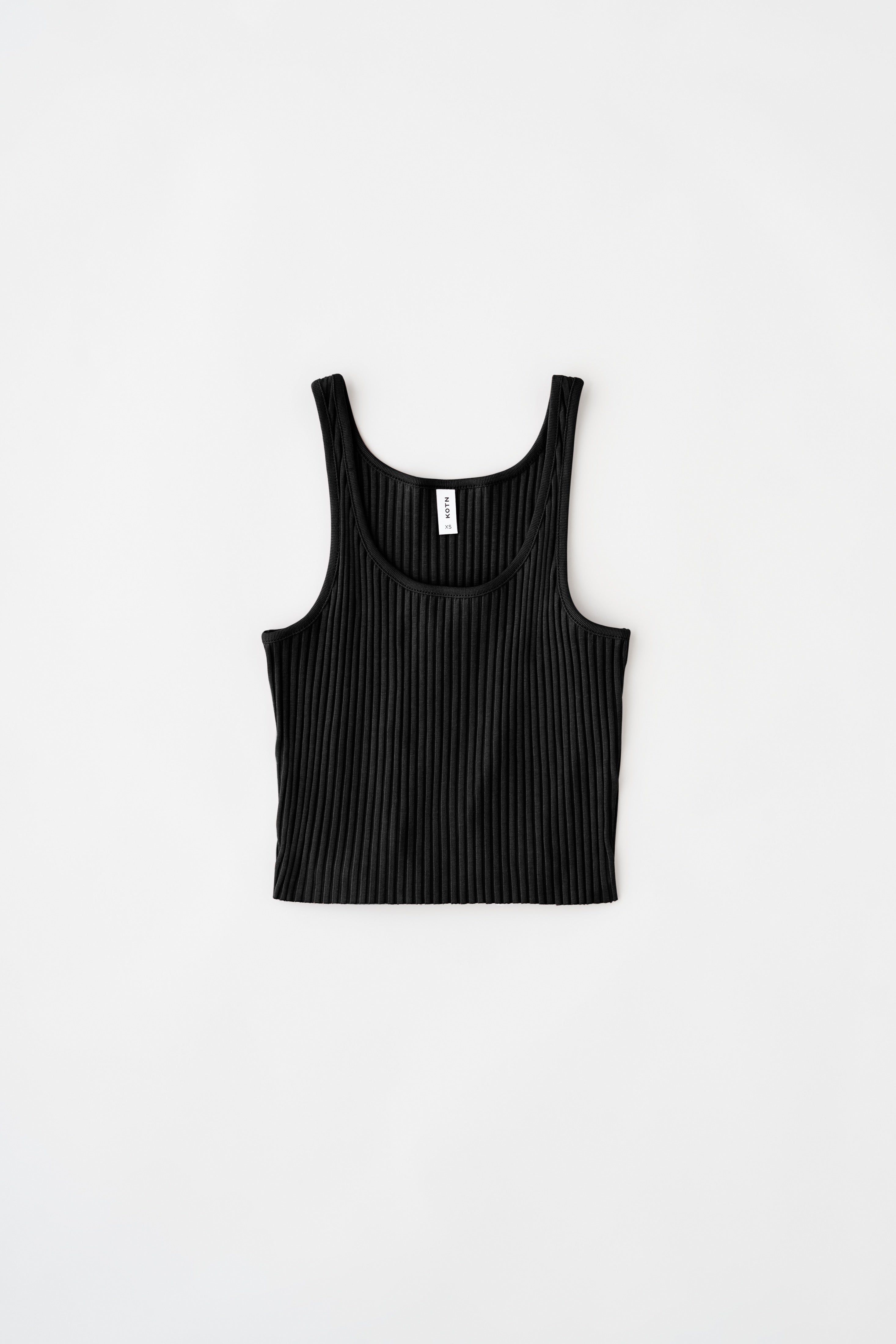 Women's Rib Crop Tank in Black sold by Kotn product image thumbnail 5