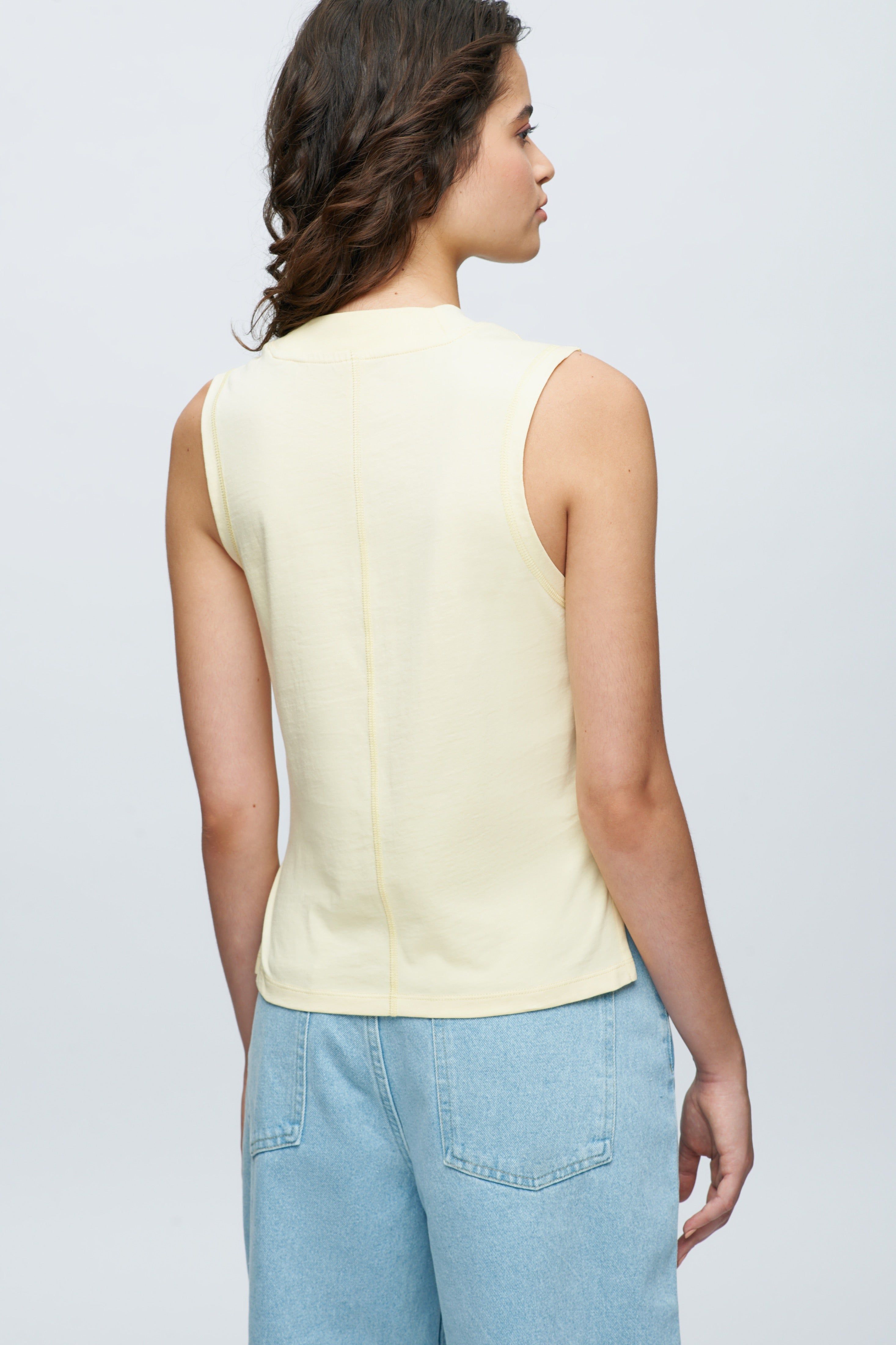 Women's Lounge Tank Top in Italian Straw sold by Kotn product image thumbnail 3