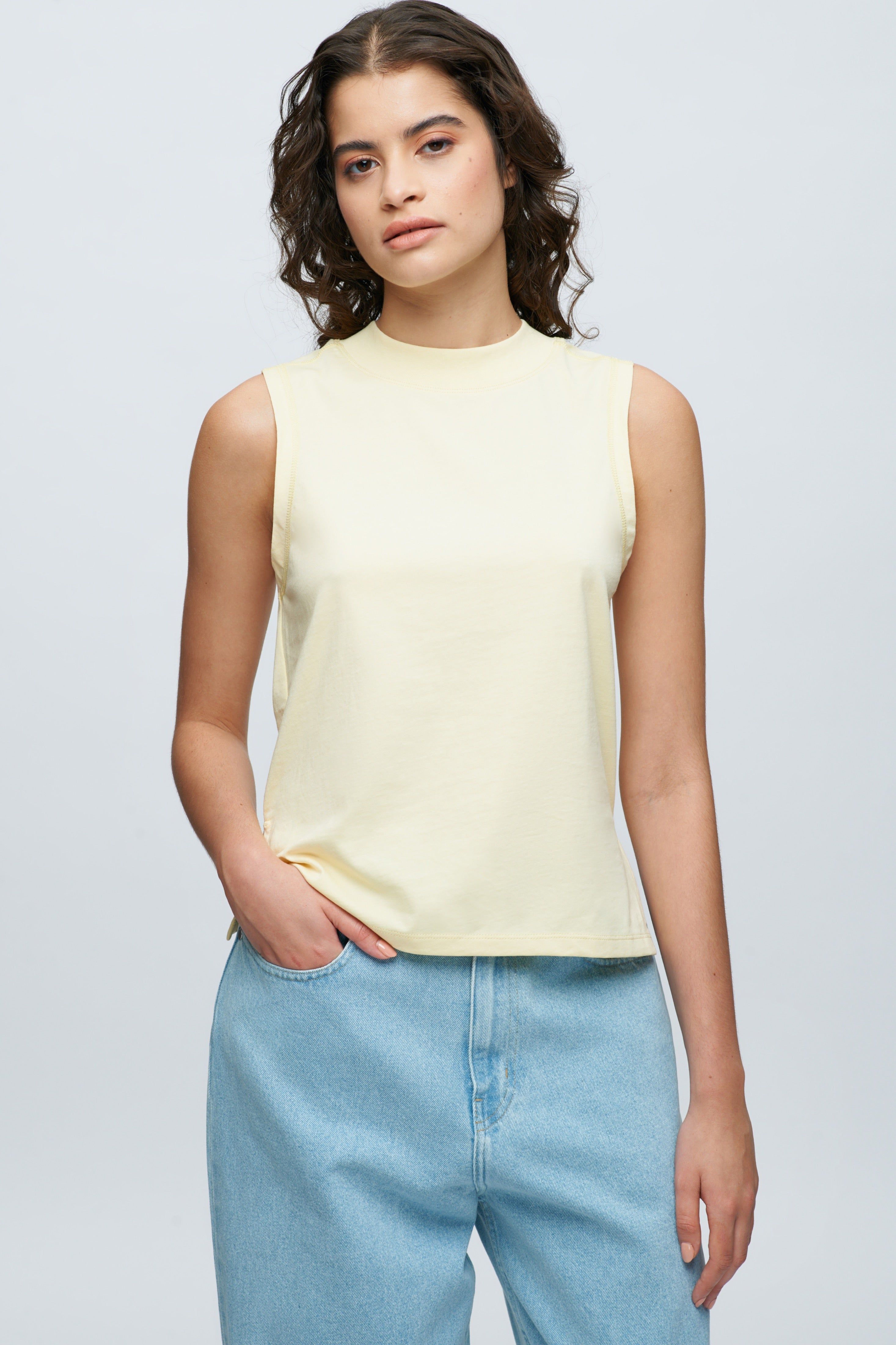 Women's Lounge Tank Top in Italian Straw sold by Kotn product image thumbnail 2