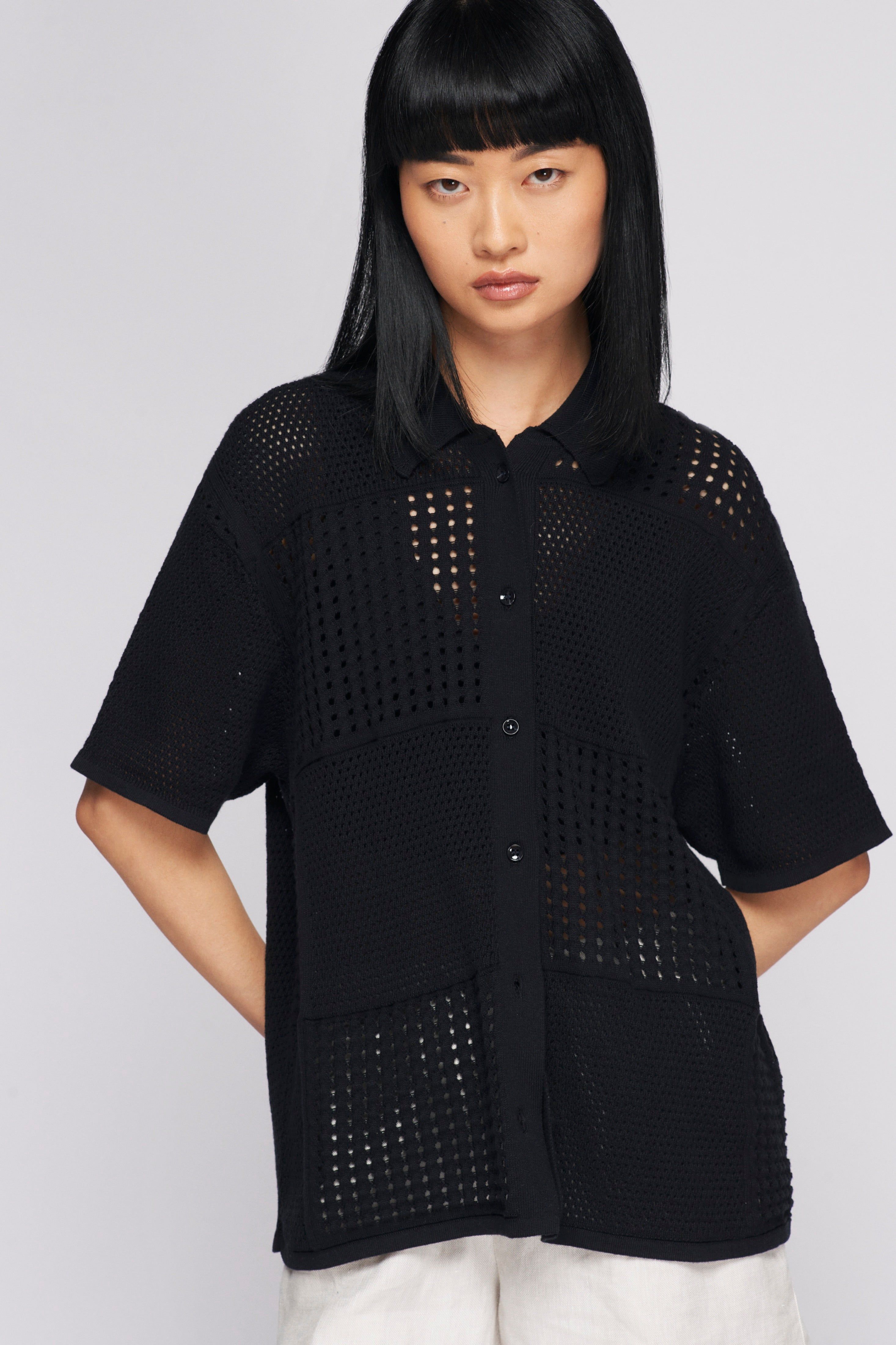 Women's Alexandria Shirt in Black sold by Kotn product image thumbnail 2