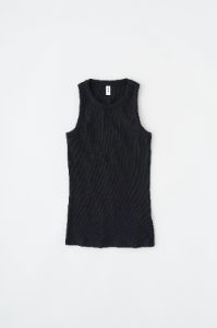 Women's Rib Racer Tank in Black sold by Kotn