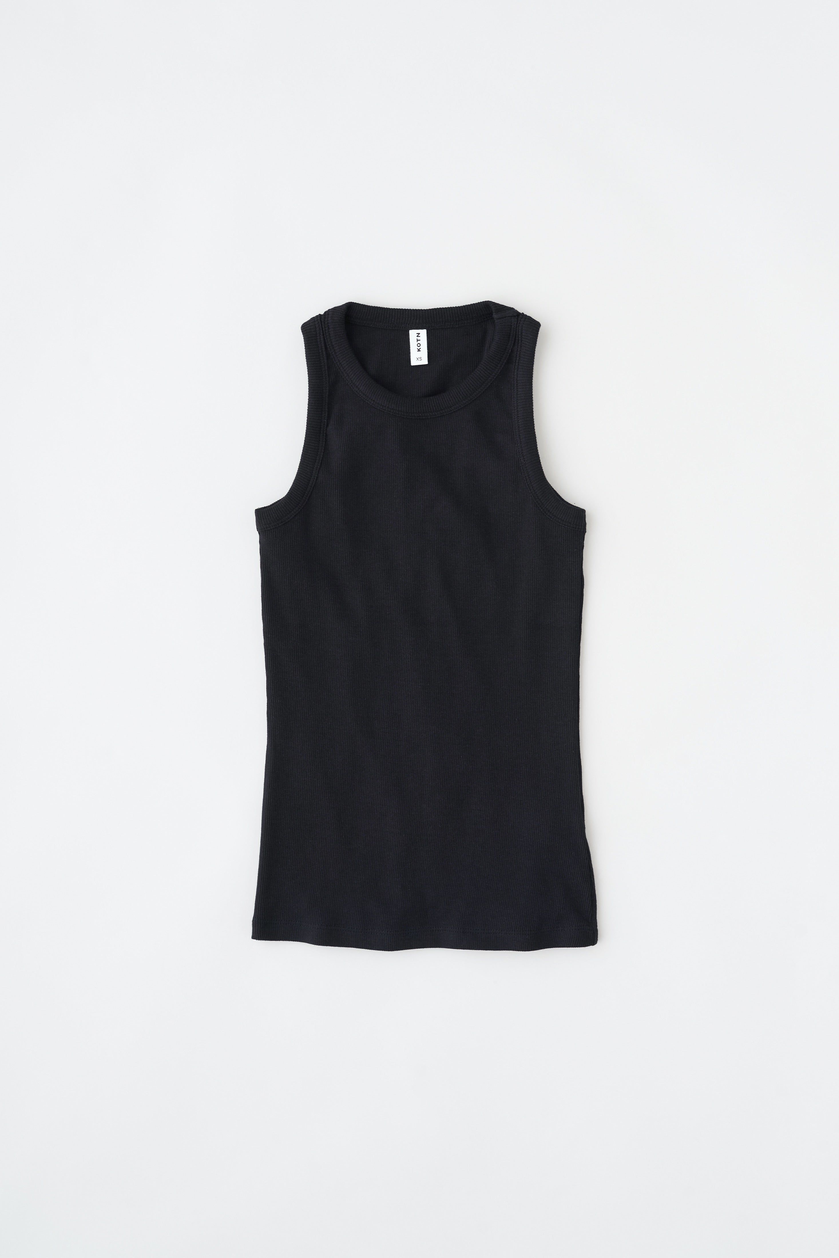 Women's Rib Racer Tank in Black sold by Kotn product image thumbnail 5