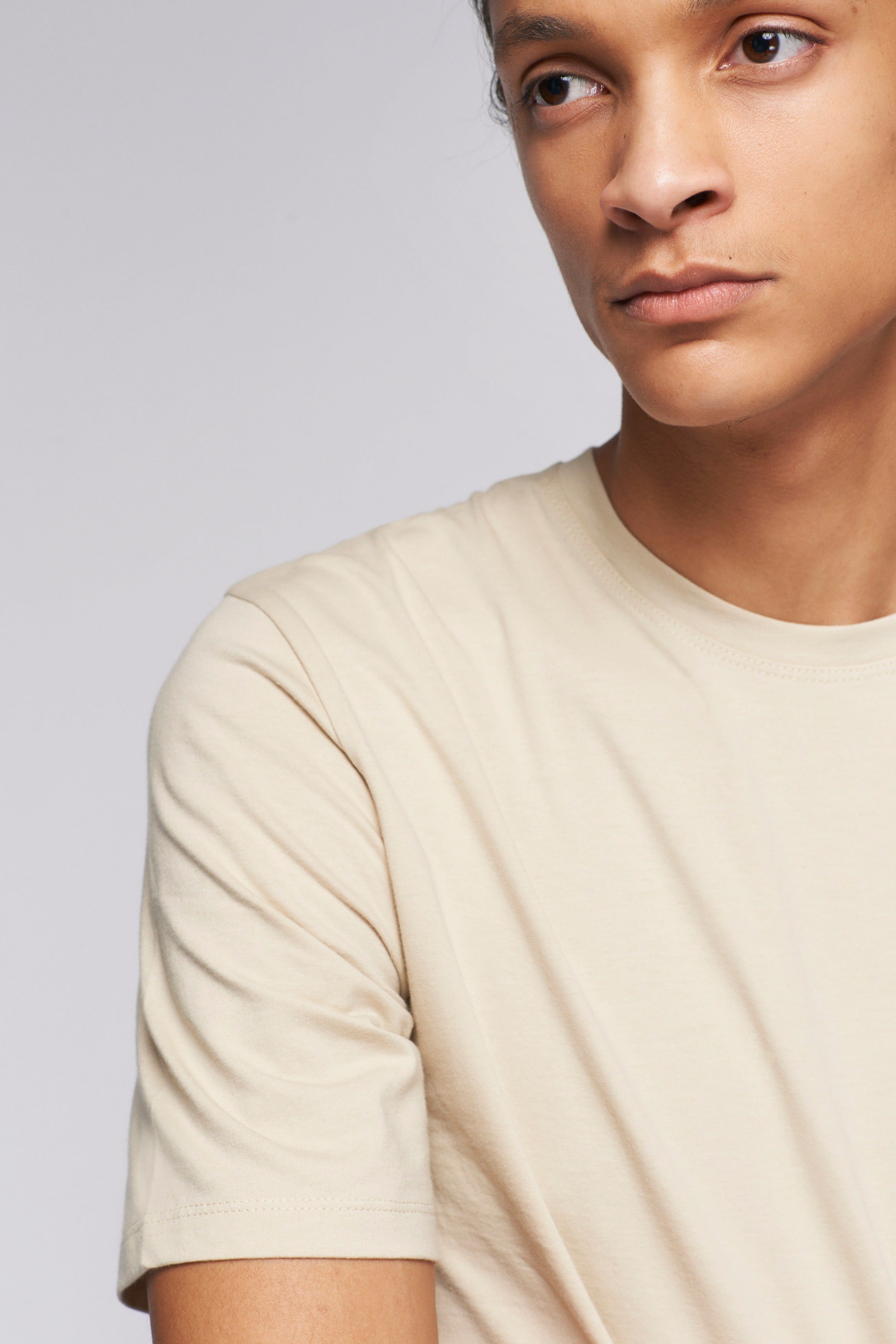 Men's Essential Crew in White Sand sold by Kotn product image thumbnail 4