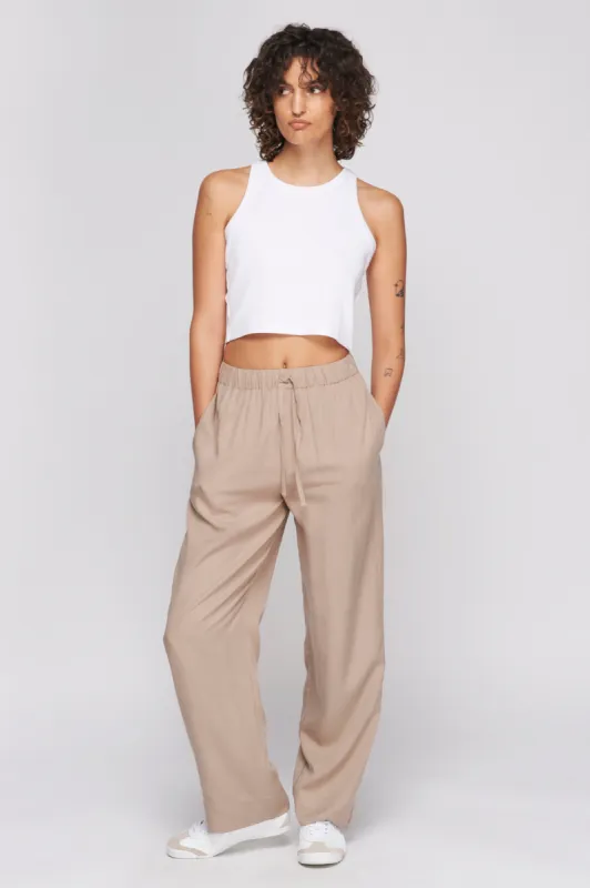 Women's Crop Racer Tank in White sold by Kotn