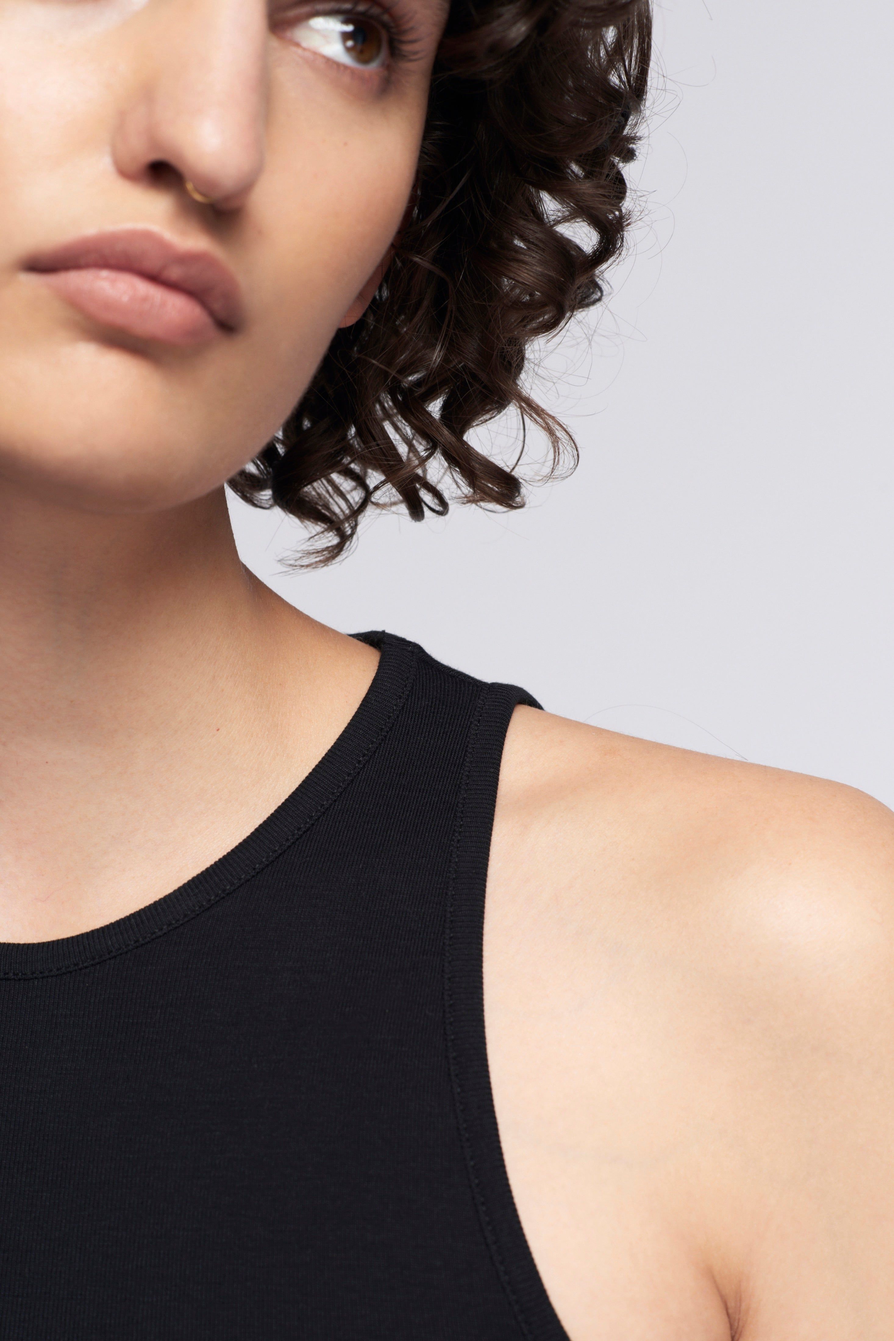 Women's High Neck Tank in Black sold by Kotn product image thumbnail 4