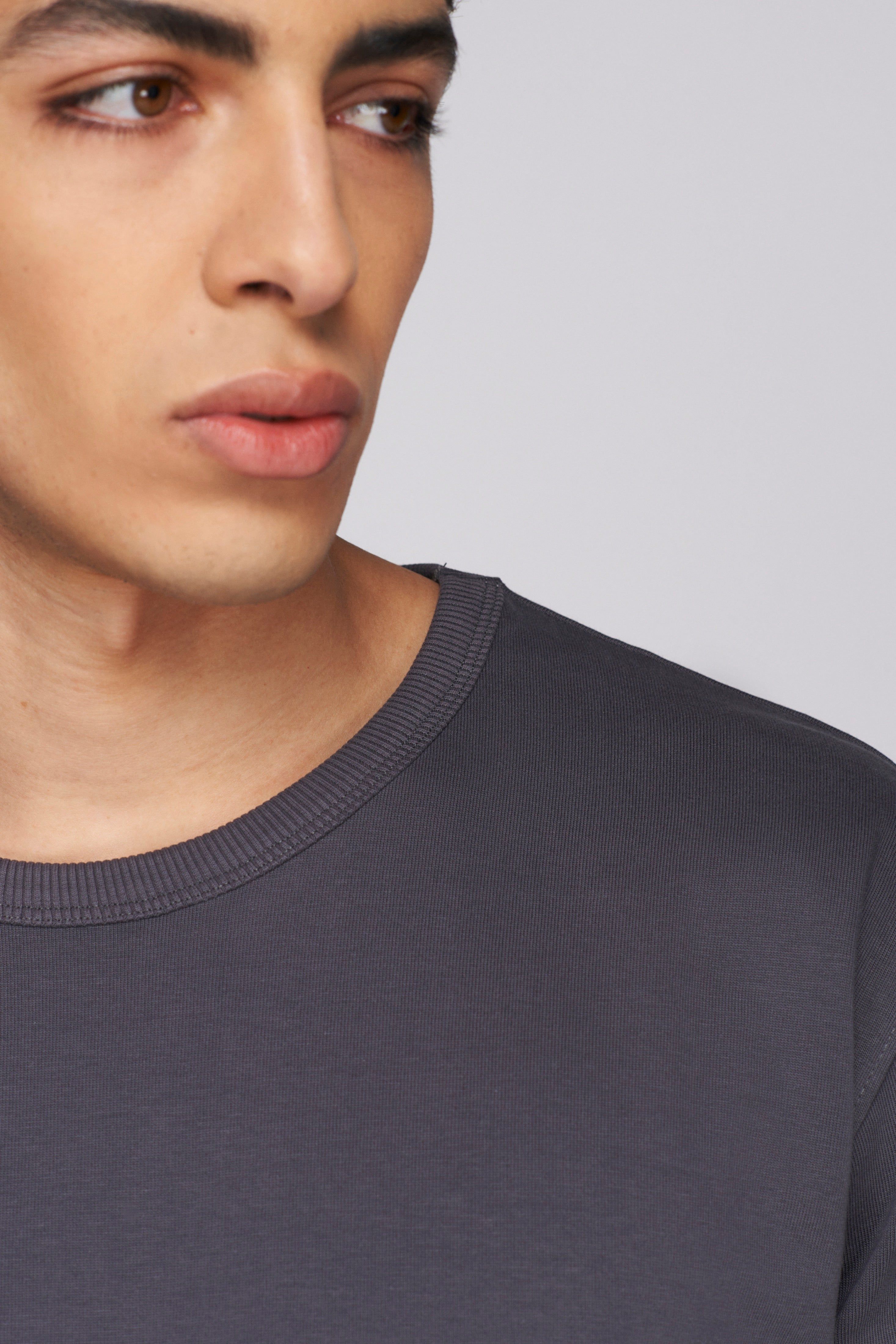 Men's Heavyweight Longsleeve in Iron sold by Kotn product image thumbnail 4