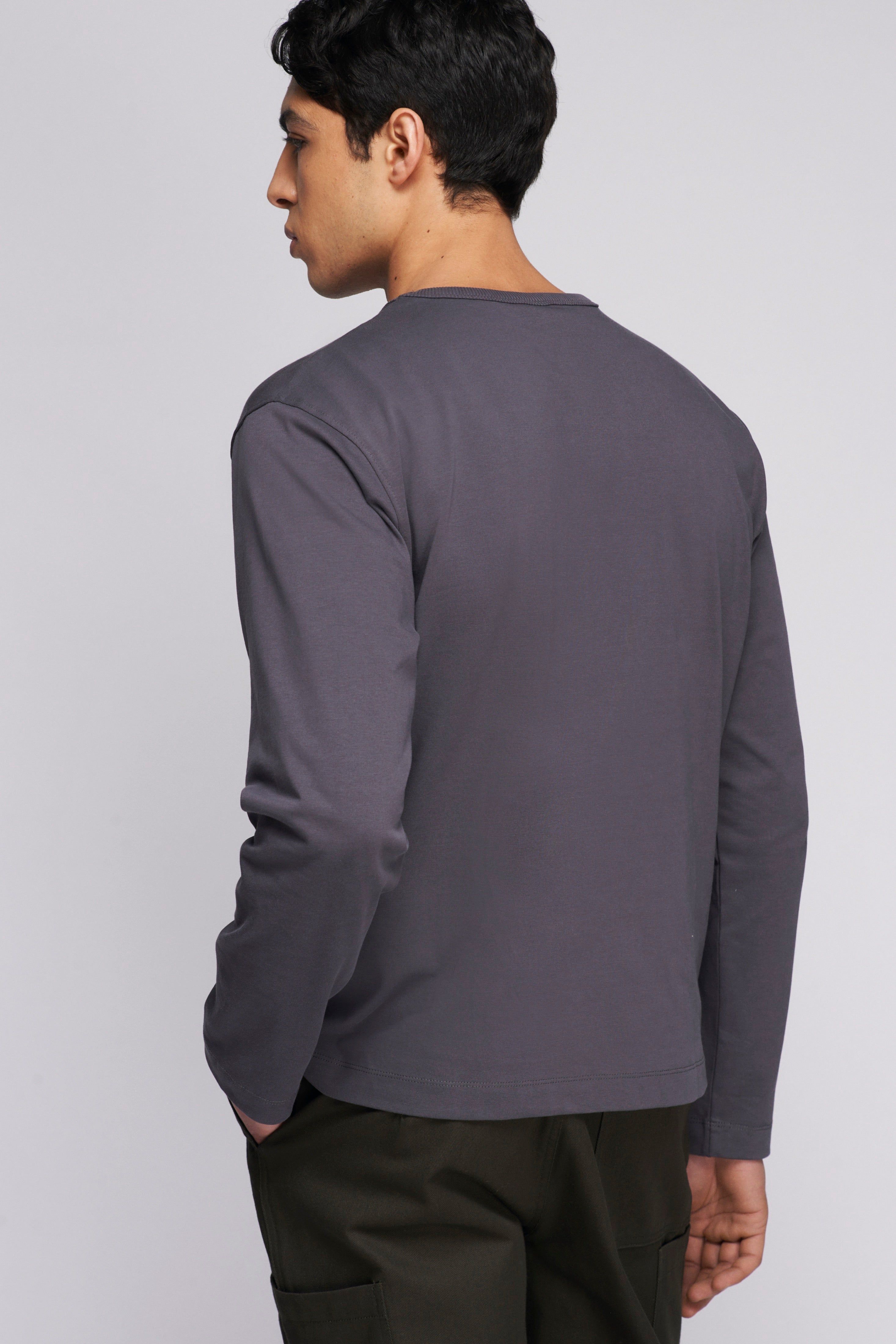 Men's Heavyweight Longsleeve in Iron sold by Kotn product image thumbnail 3