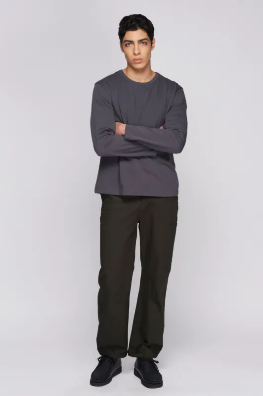 Men's Heavyweight Longsleeve in Iron sold by Kotn