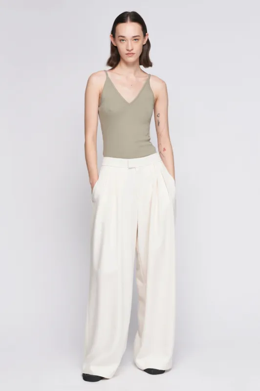 Women's V-Neck Tank in Laurel Oak sold by Kotn