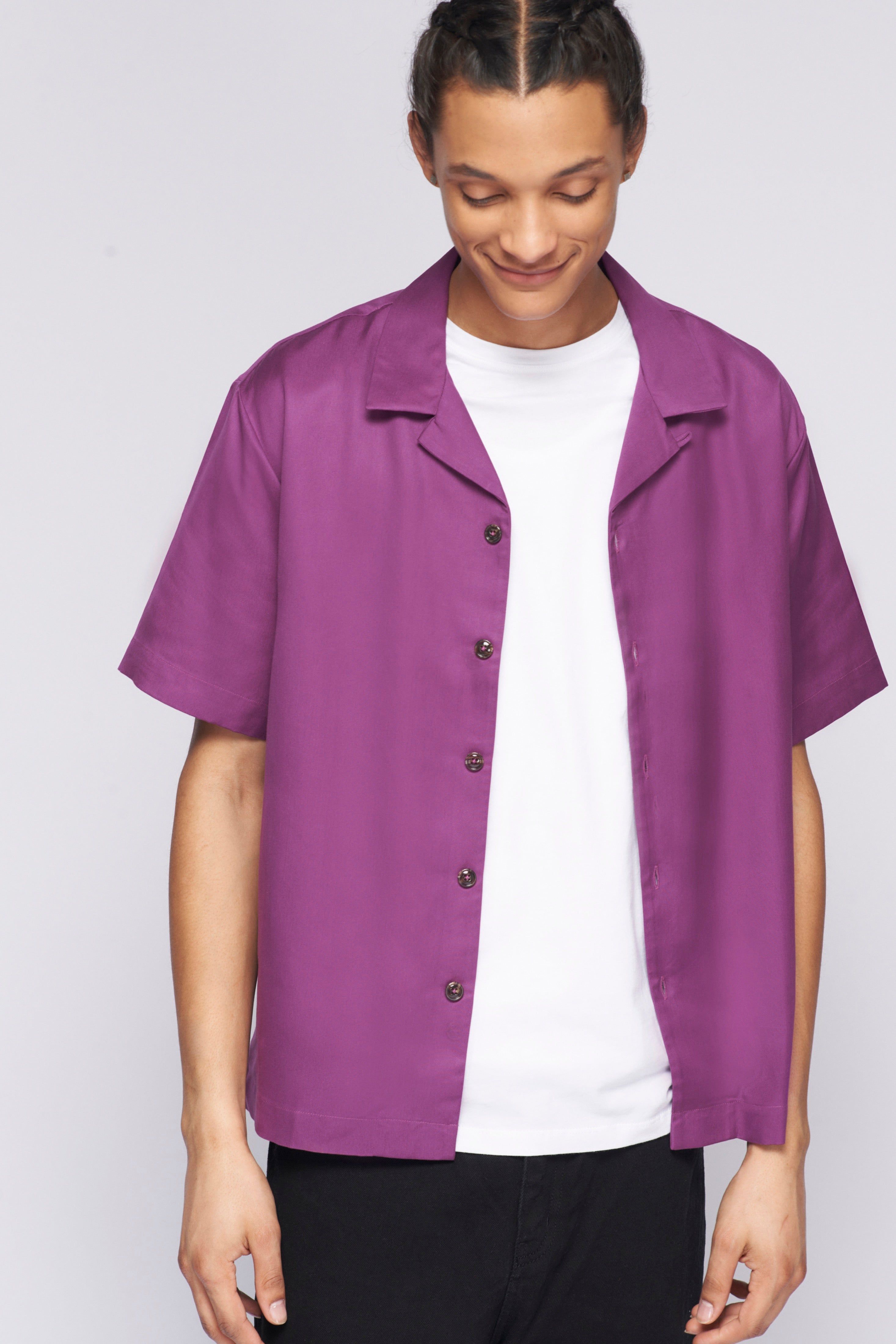 Camp Shirt in Violet sold by Kotn product image thumbnail 2