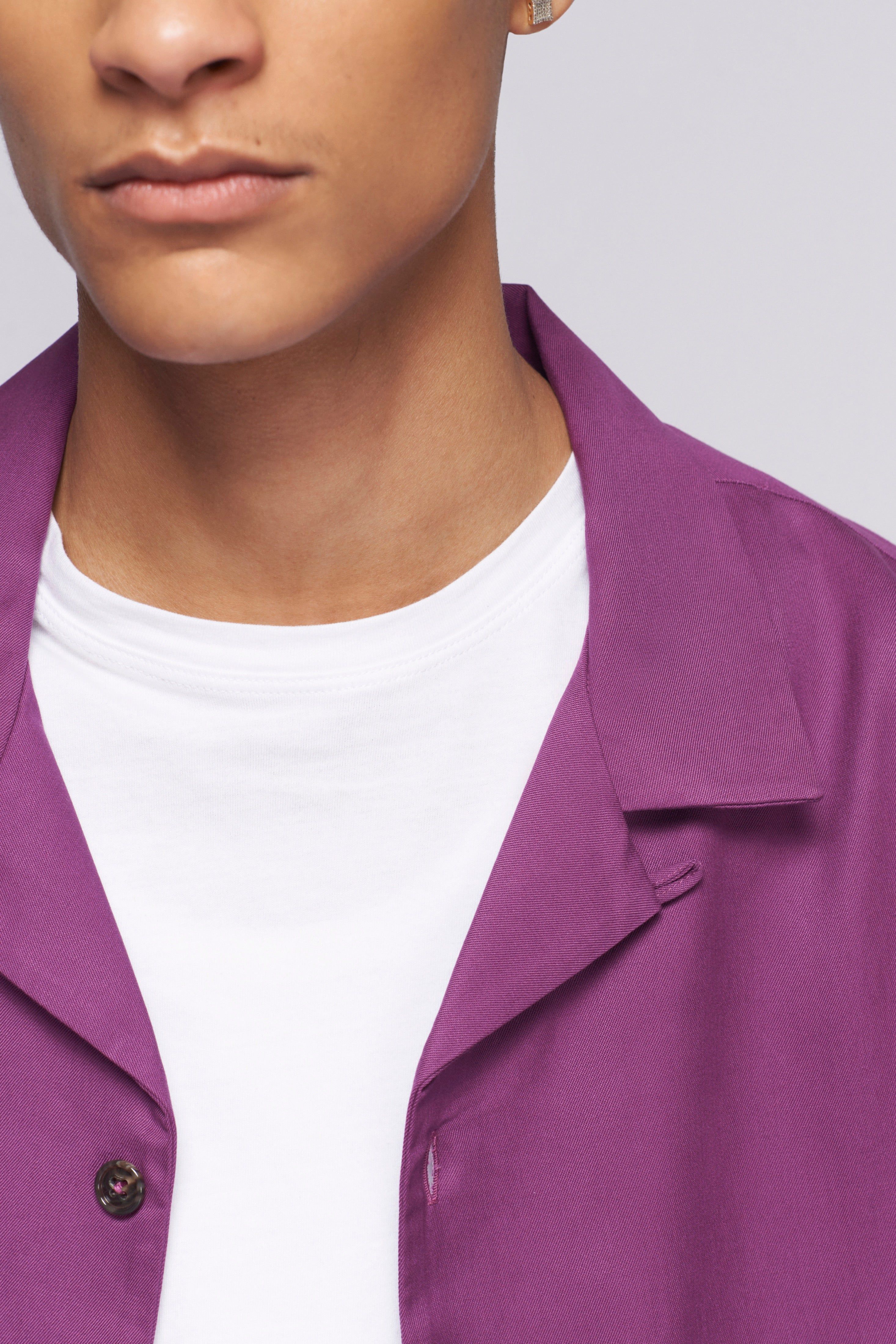 Camp Shirt in Violet sold by Kotn product image thumbnail 4