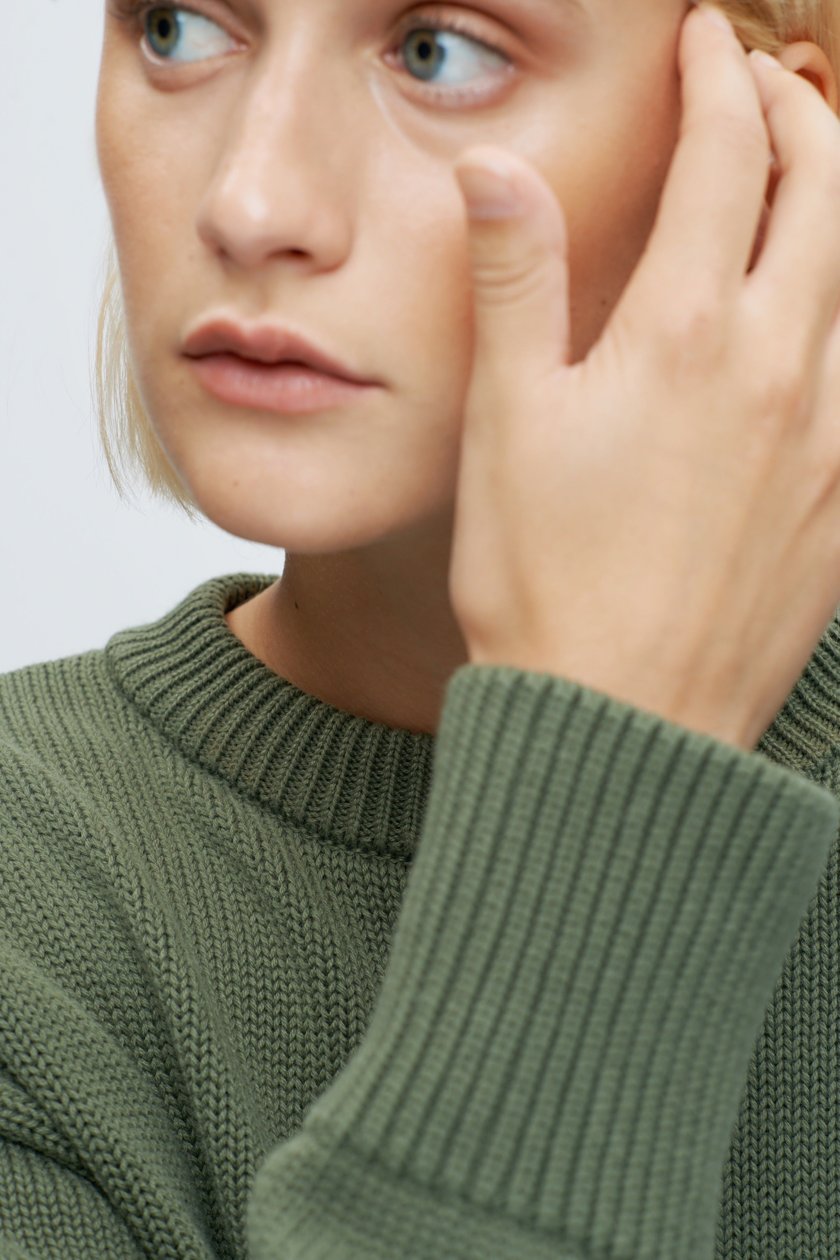Women's Crew Sweater in Fern sold by Kotn product image thumbnail 5