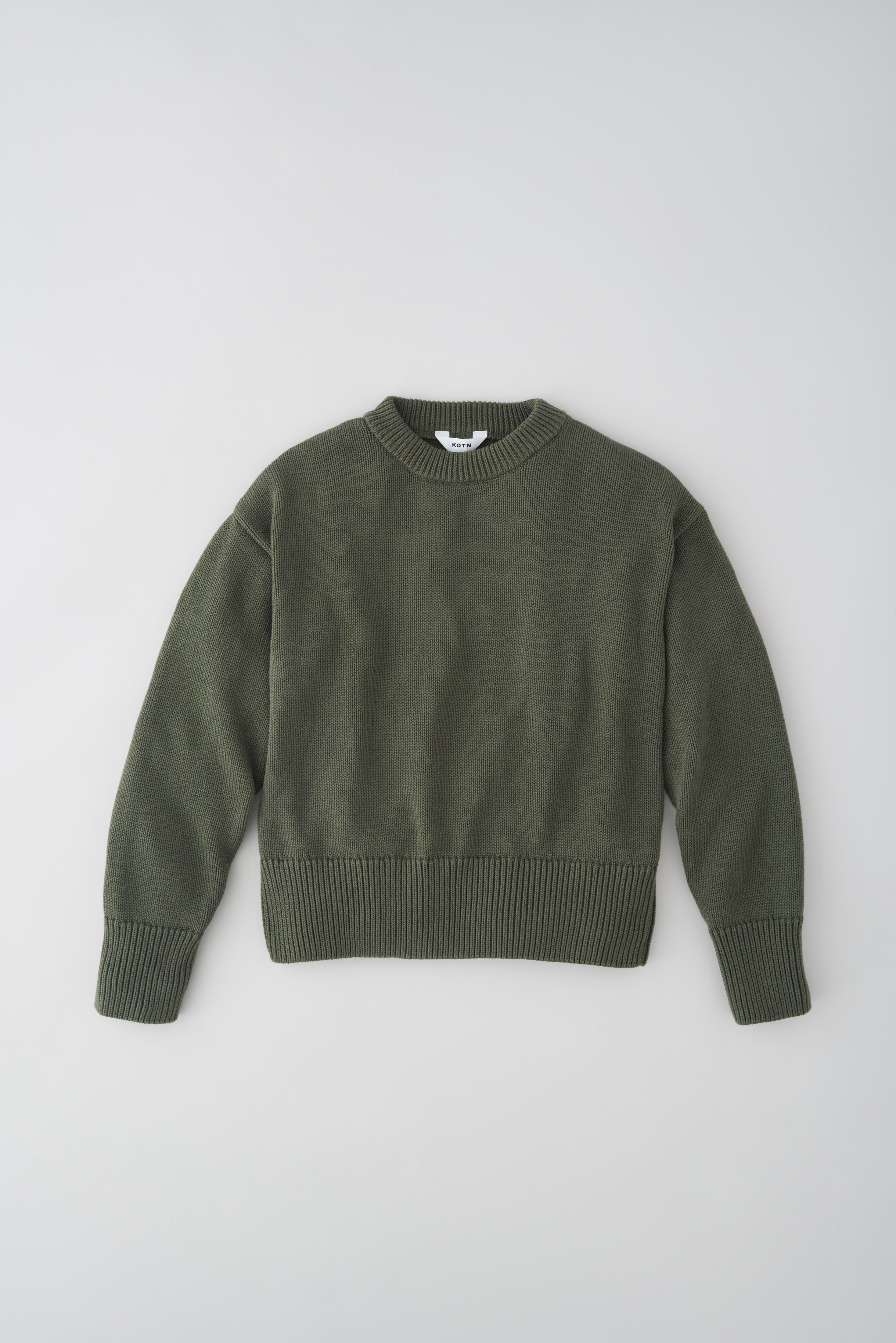 Women's Crew Sweater in Fern sold by Kotn product image thumbnail 7
