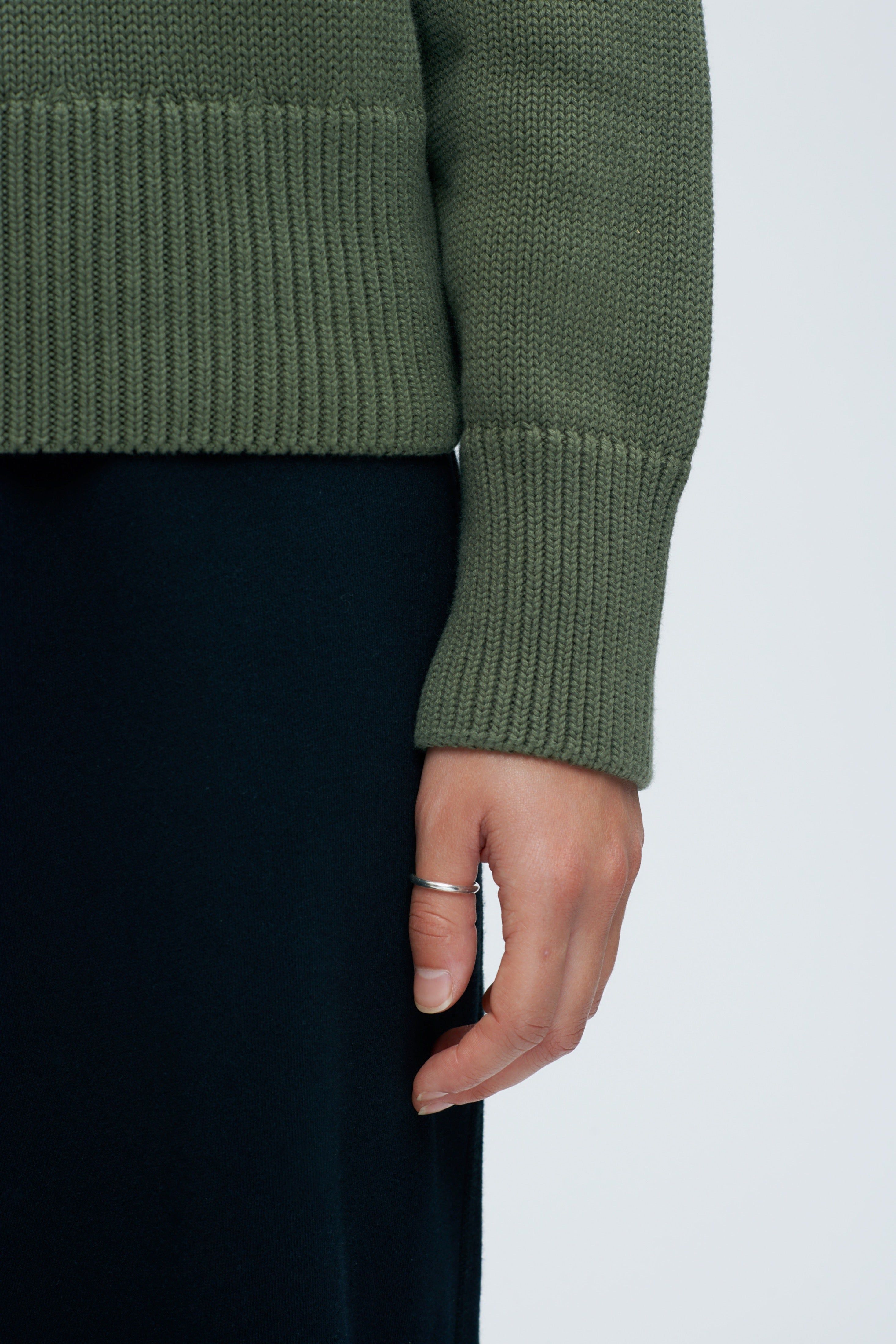 Women's Crew Sweater in Fern sold by Kotn product image thumbnail 6