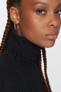 Women's Ribbed Turtleneck in Black sold by Kotn