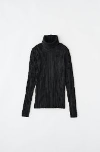 Women's Ribbed Turtleneck in Black sold by Kotn