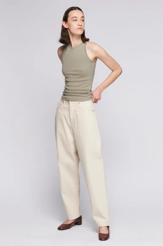 Women's High Neck Tank in Laurel Oak sold by Kotn