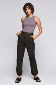 Women's Rib Racer Tank in Storm sold by Kotn