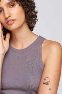 Women's Rib Racer Tank in Storm sold by Kotn
